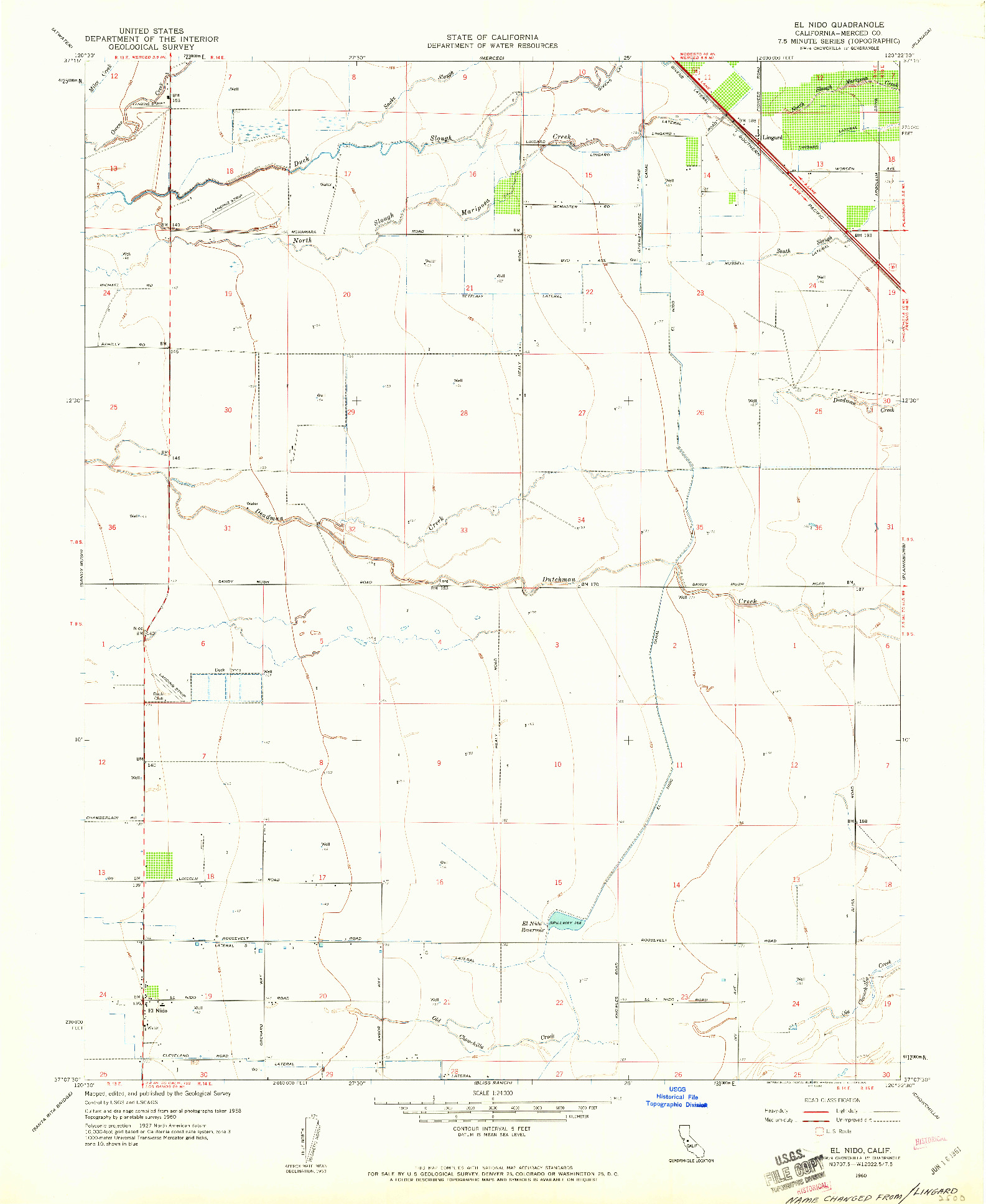 USGS 1:24000-SCALE QUADRANGLE FOR EL NIDO, CA 1960