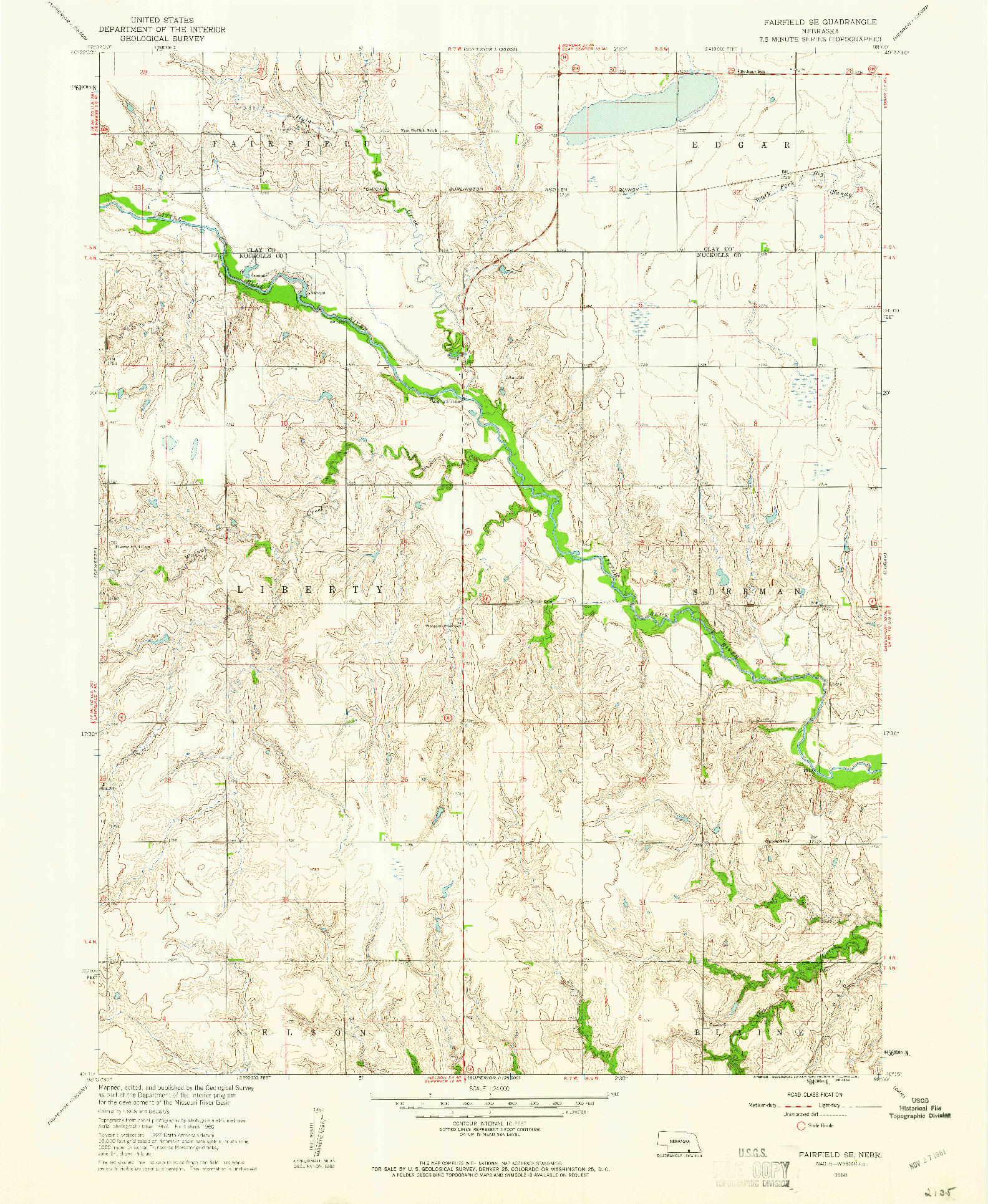 USGS 1:24000-SCALE QUADRANGLE FOR FAIRFIELD SE, NE 1960