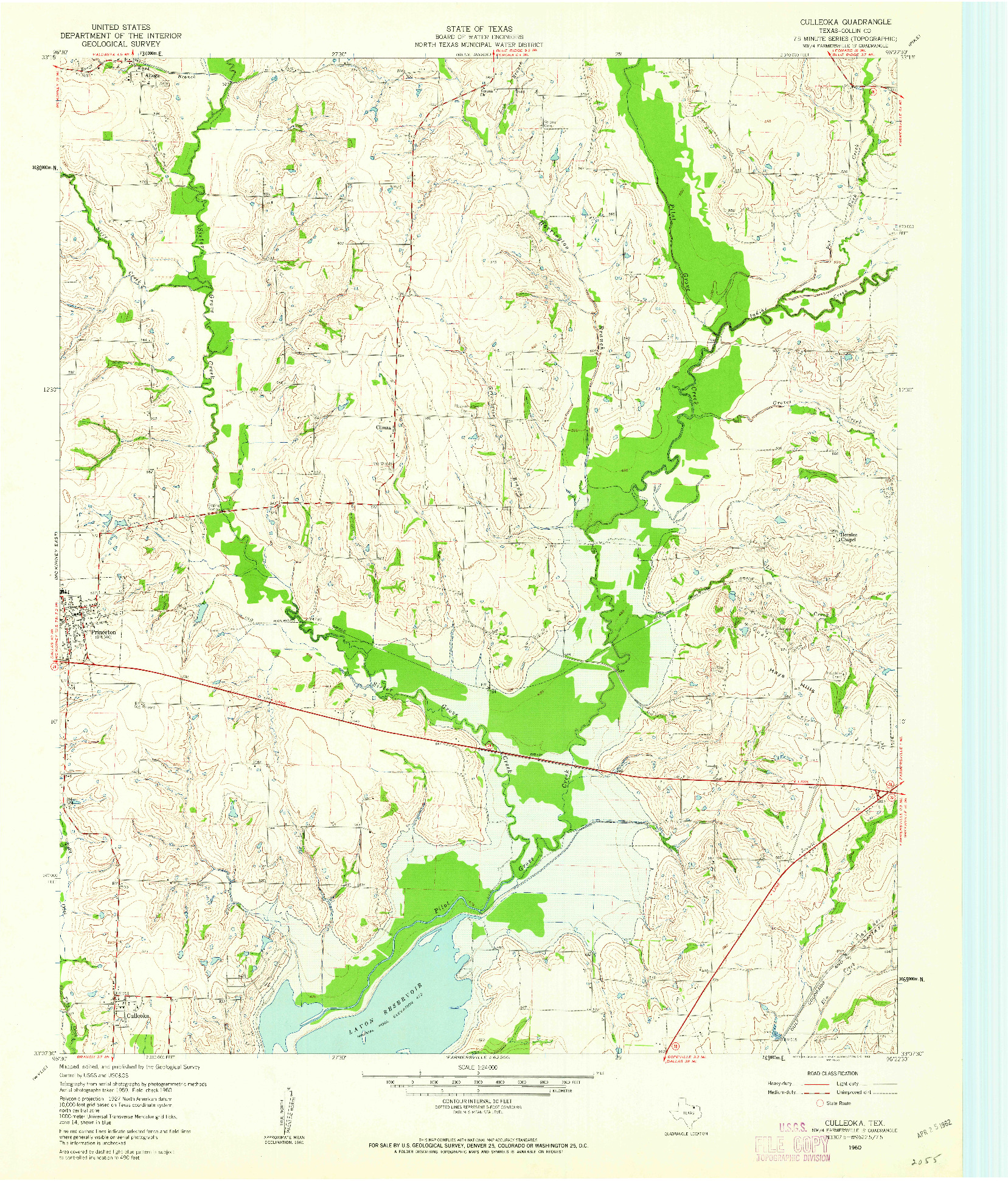 USGS 1:24000-SCALE QUADRANGLE FOR CULLEOKA, TX 1960