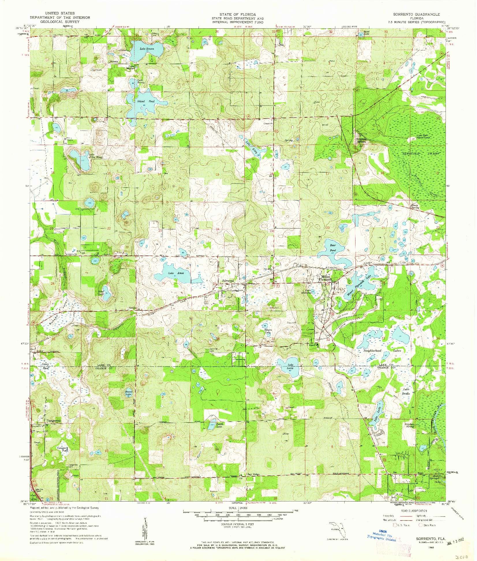 USGS 1:24000-SCALE QUADRANGLE FOR SORRENTO, FL 1960