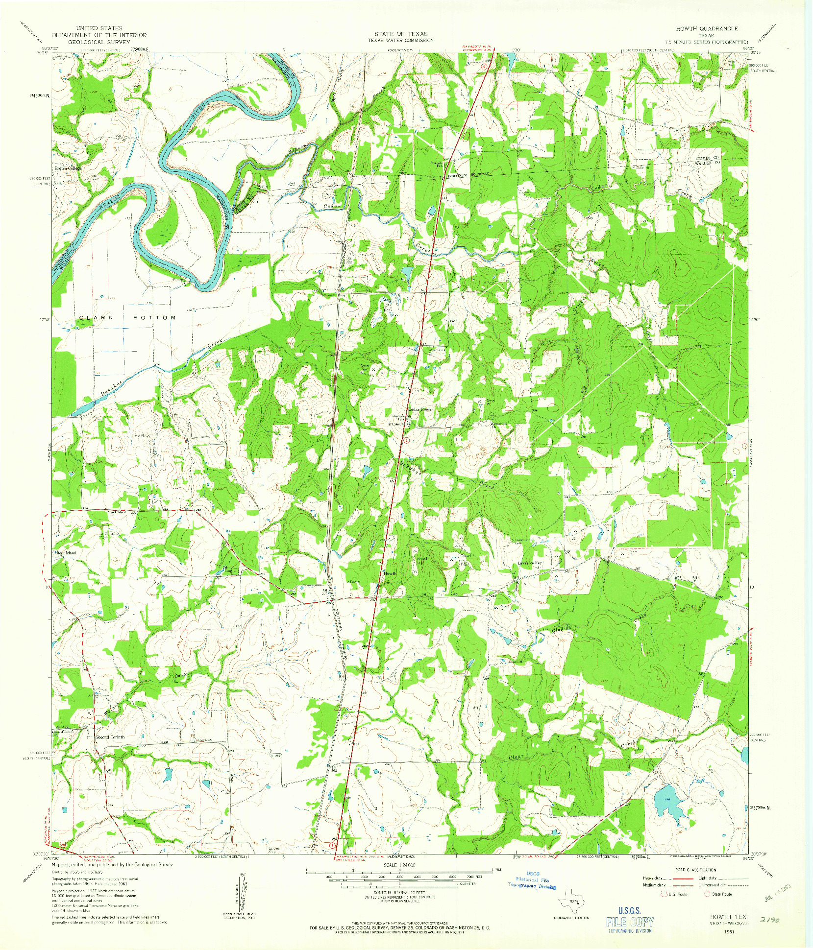 USGS 1:24000-SCALE QUADRANGLE FOR HOWTH, TX 1961