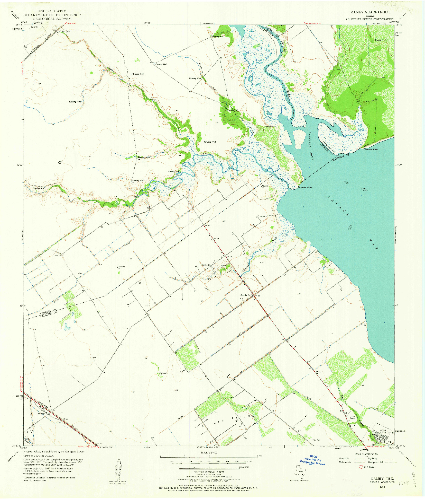USGS 1:24000-SCALE QUADRANGLE FOR KAMEY, TX 1952