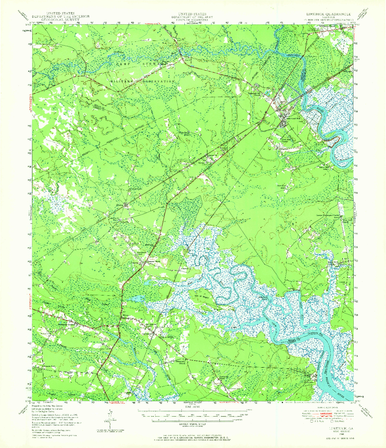 USGS 1:62500-SCALE QUADRANGLE FOR LIMERICK, GA 1948