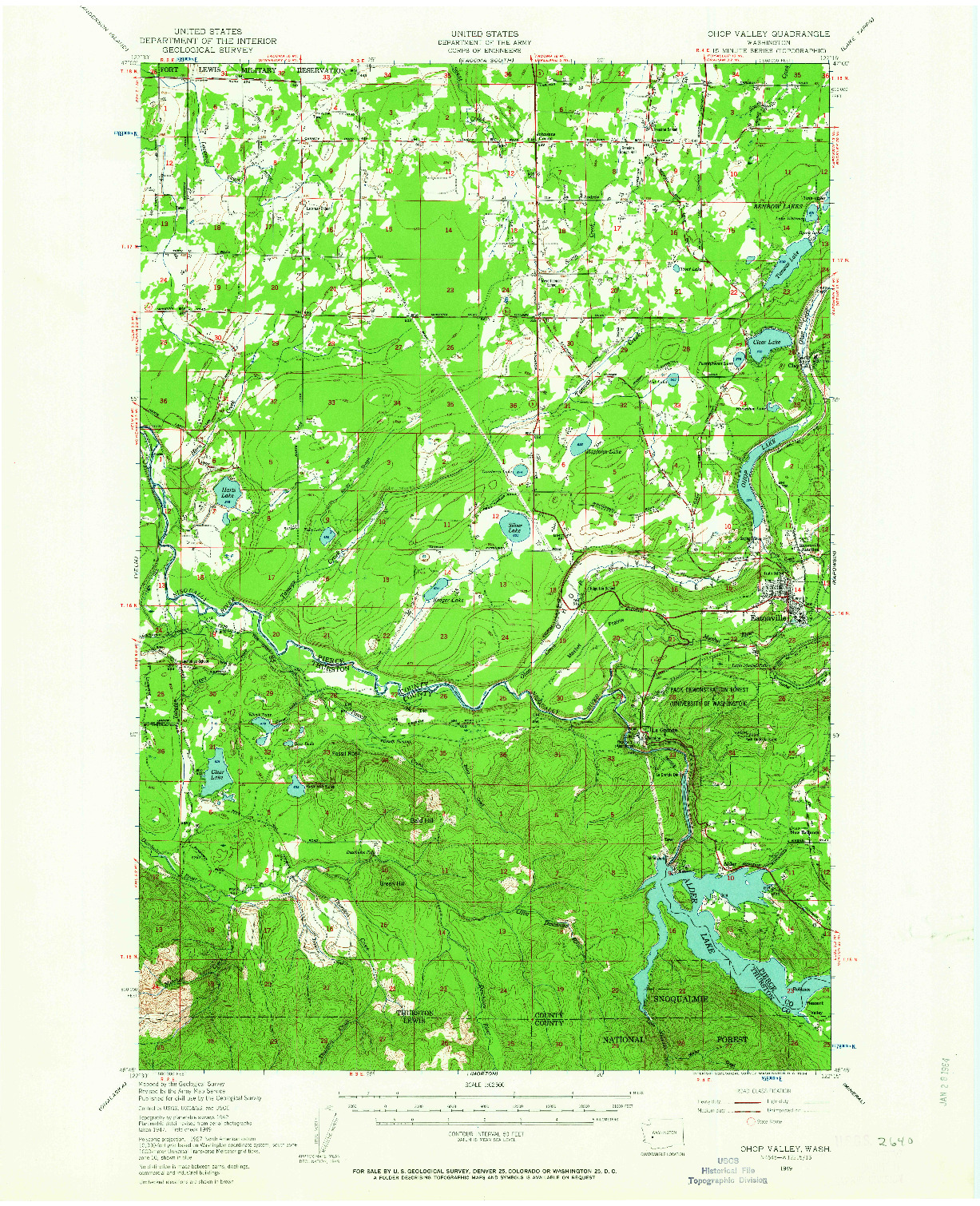 USGS 1:62500-SCALE QUADRANGLE FOR OHOP VALLEY, WA 1949