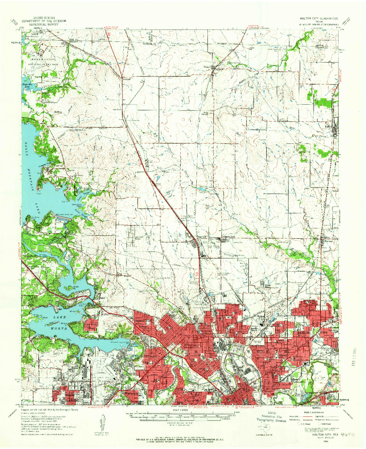 USGS 1:62500-SCALE QUADRANGLE FOR HALTOM CITY, TX 1955