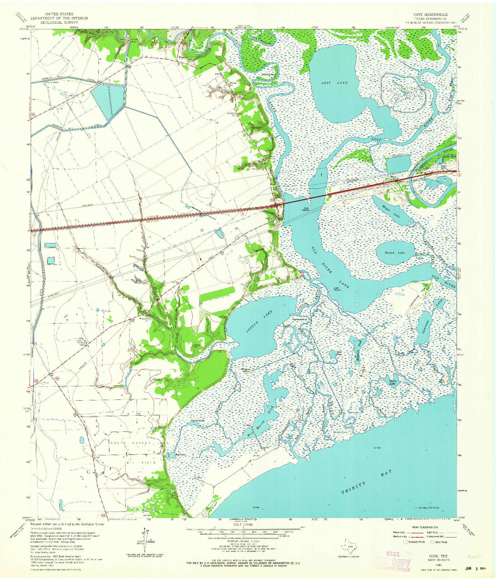 USGS 1:24000-SCALE QUADRANGLE FOR COVE, TX 1961