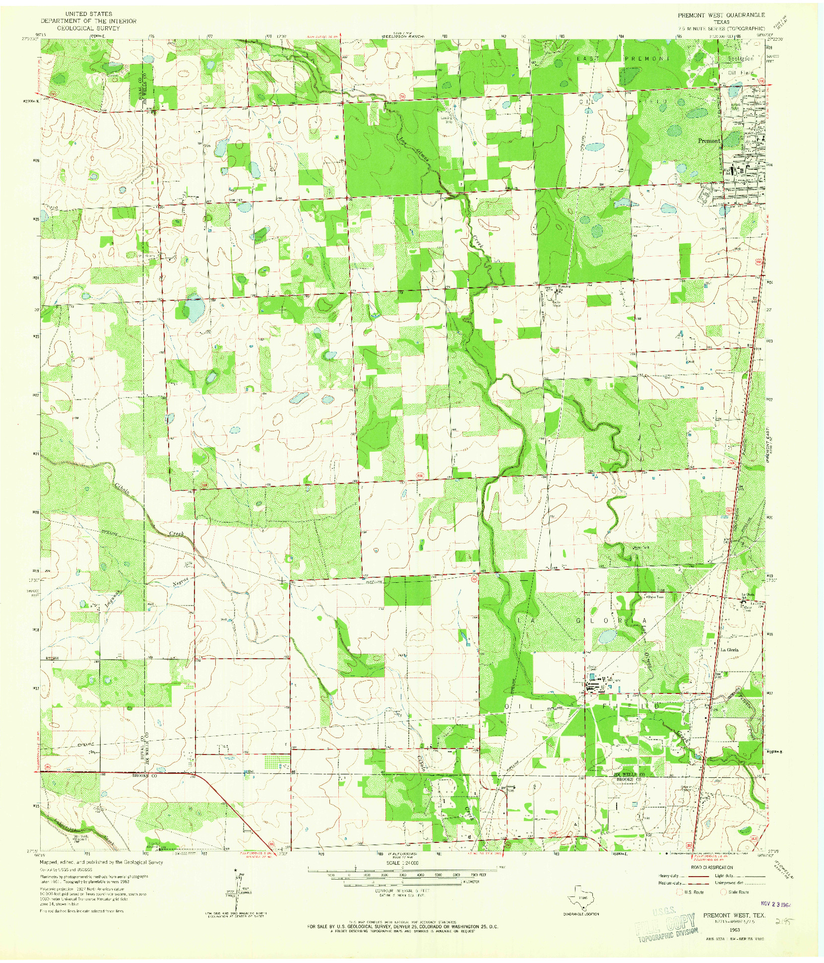 USGS 1:24000-SCALE QUADRANGLE FOR PREMONT WEST, TX 1963