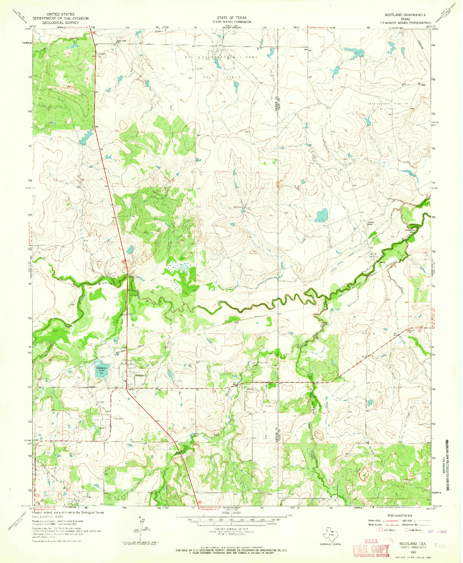 USGS 1:24000-SCALE QUADRANGLE FOR SCOTLAND, TX 1963