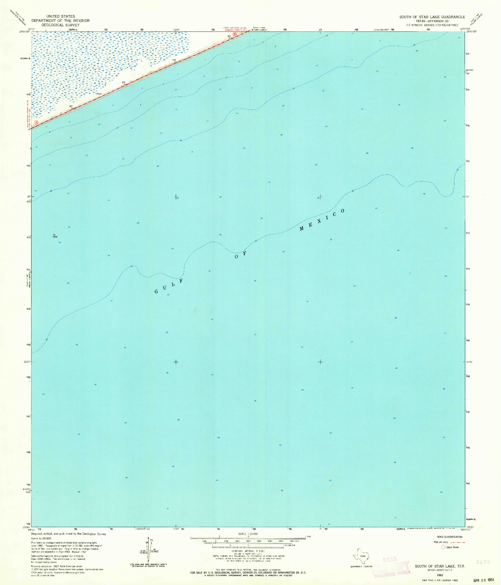 USGS 1:24000-SCALE QUADRANGLE FOR SOUTH OF STAR LAKE, TX 1962