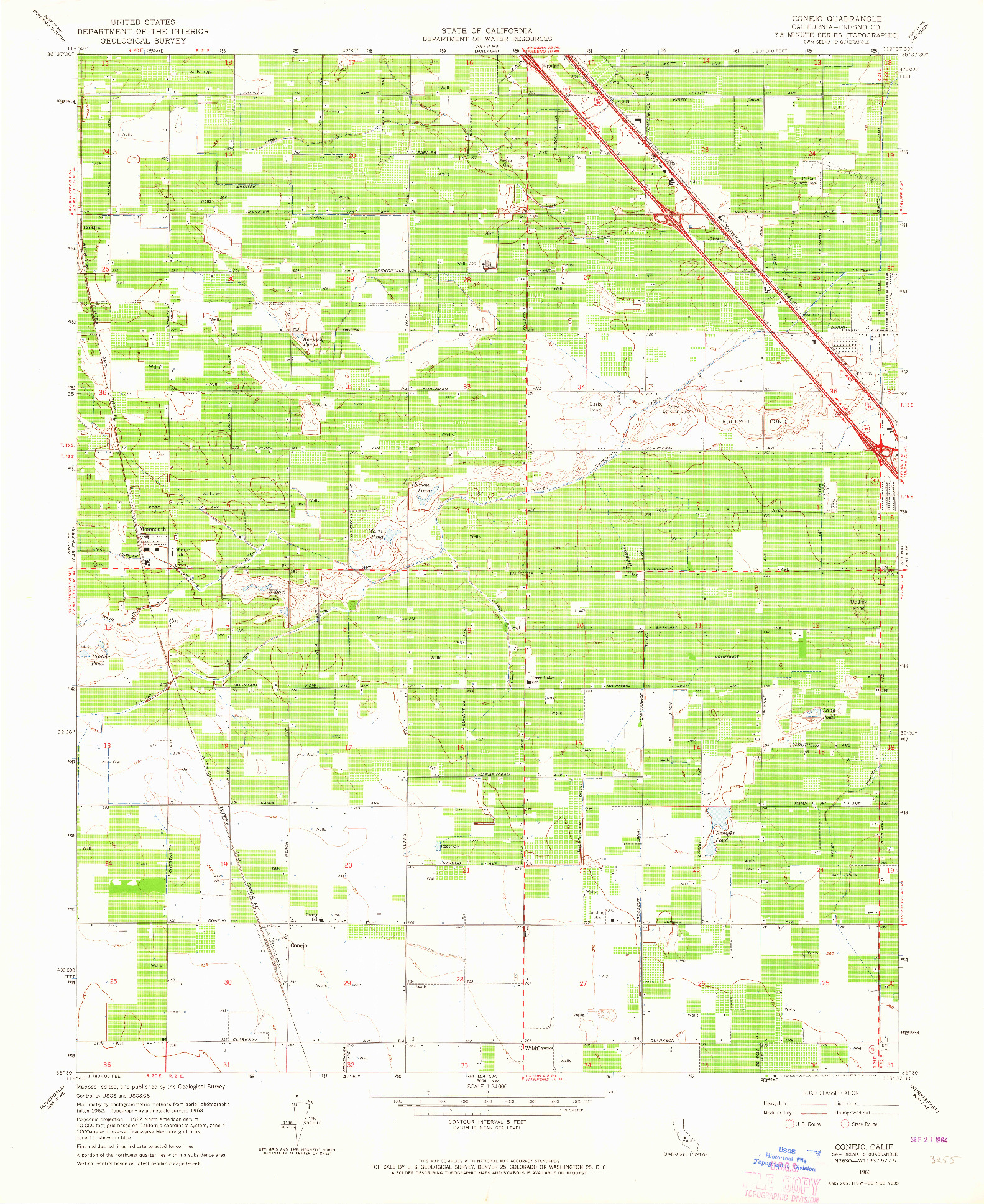 USGS 1:24000-SCALE QUADRANGLE FOR CONEJO, CA 1963