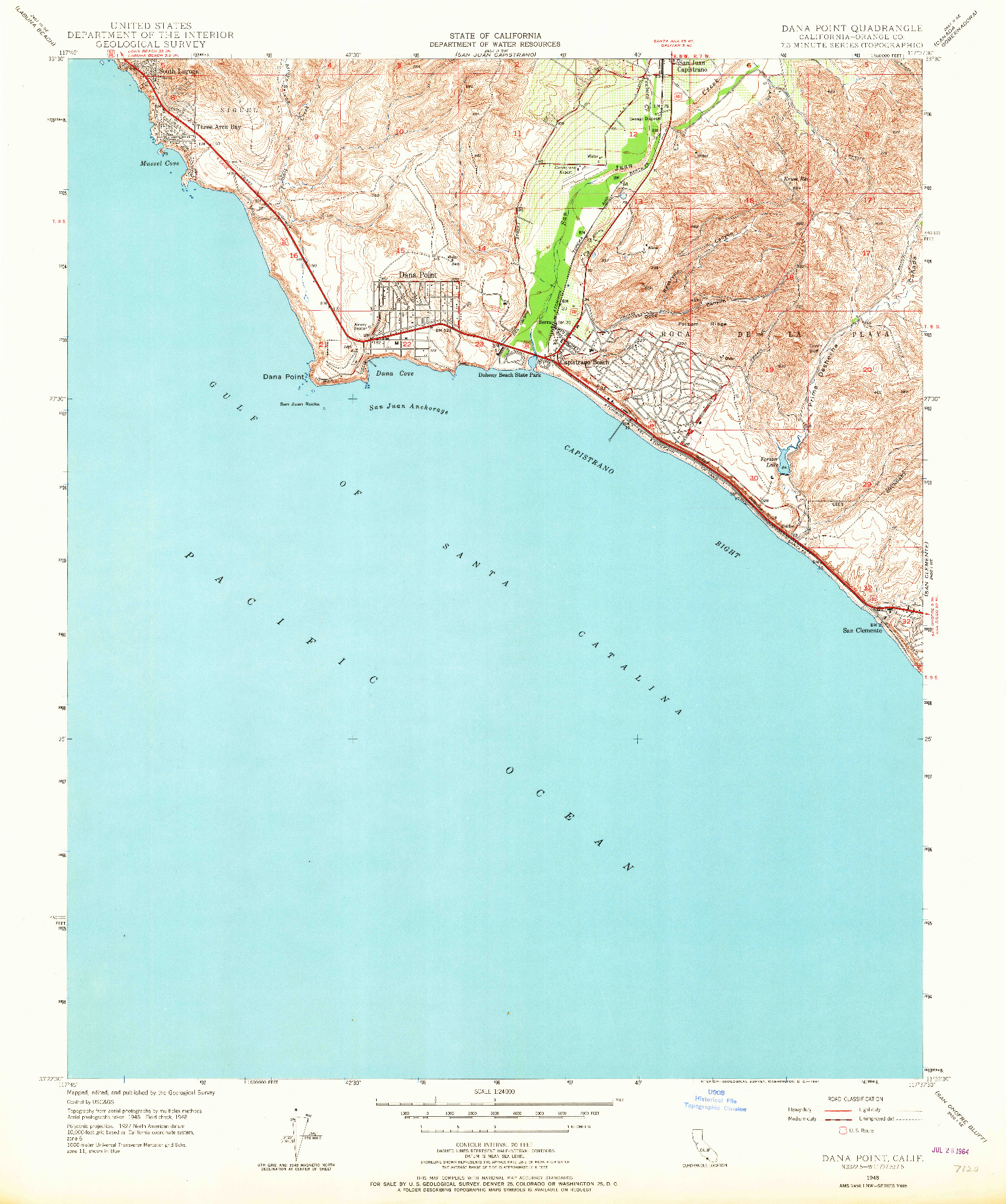 USGS 1:24000-SCALE QUADRANGLE FOR DANA POINT, CA 1948