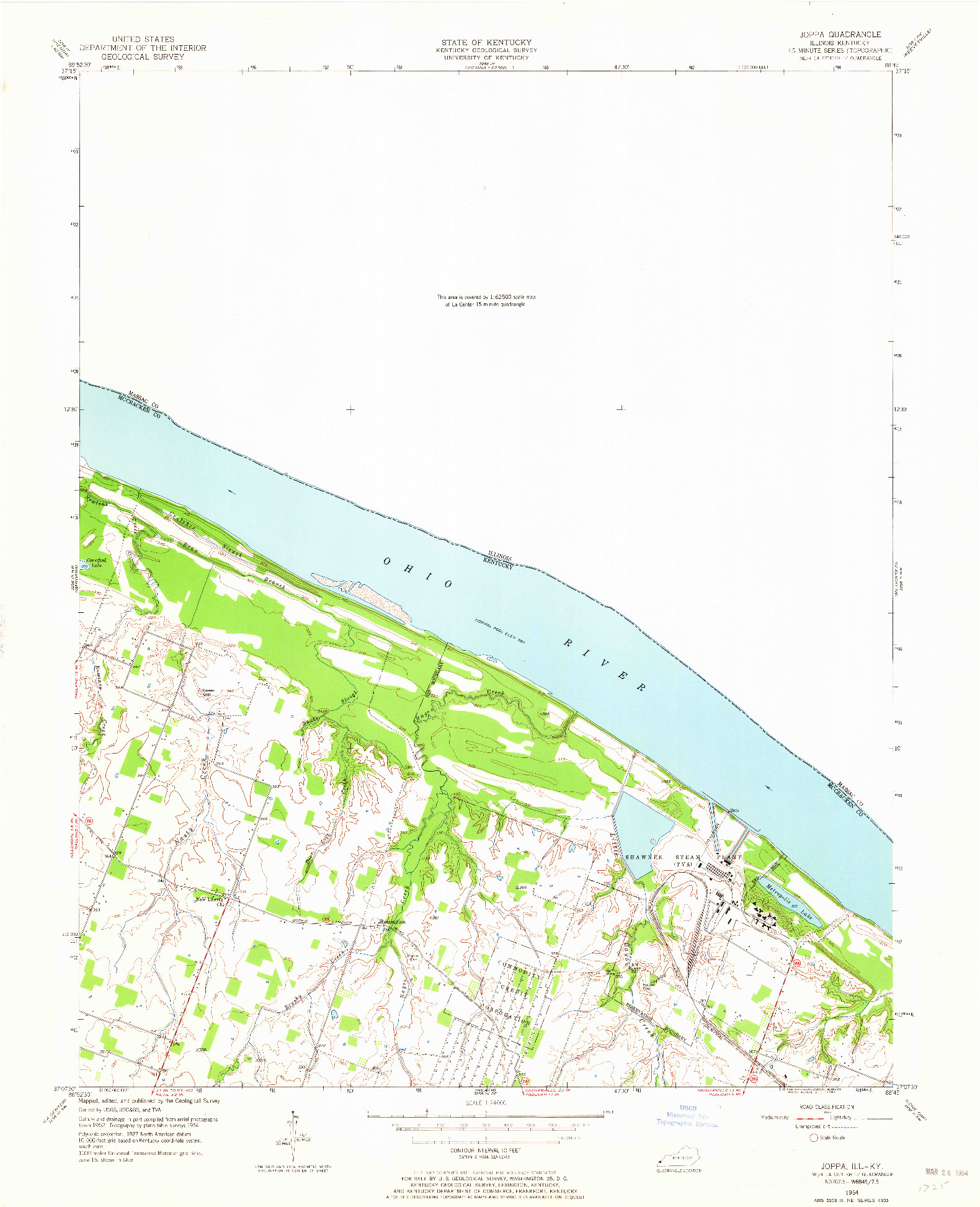 USGS 1:24000-SCALE QUADRANGLE FOR JOPPA, IL 1954
