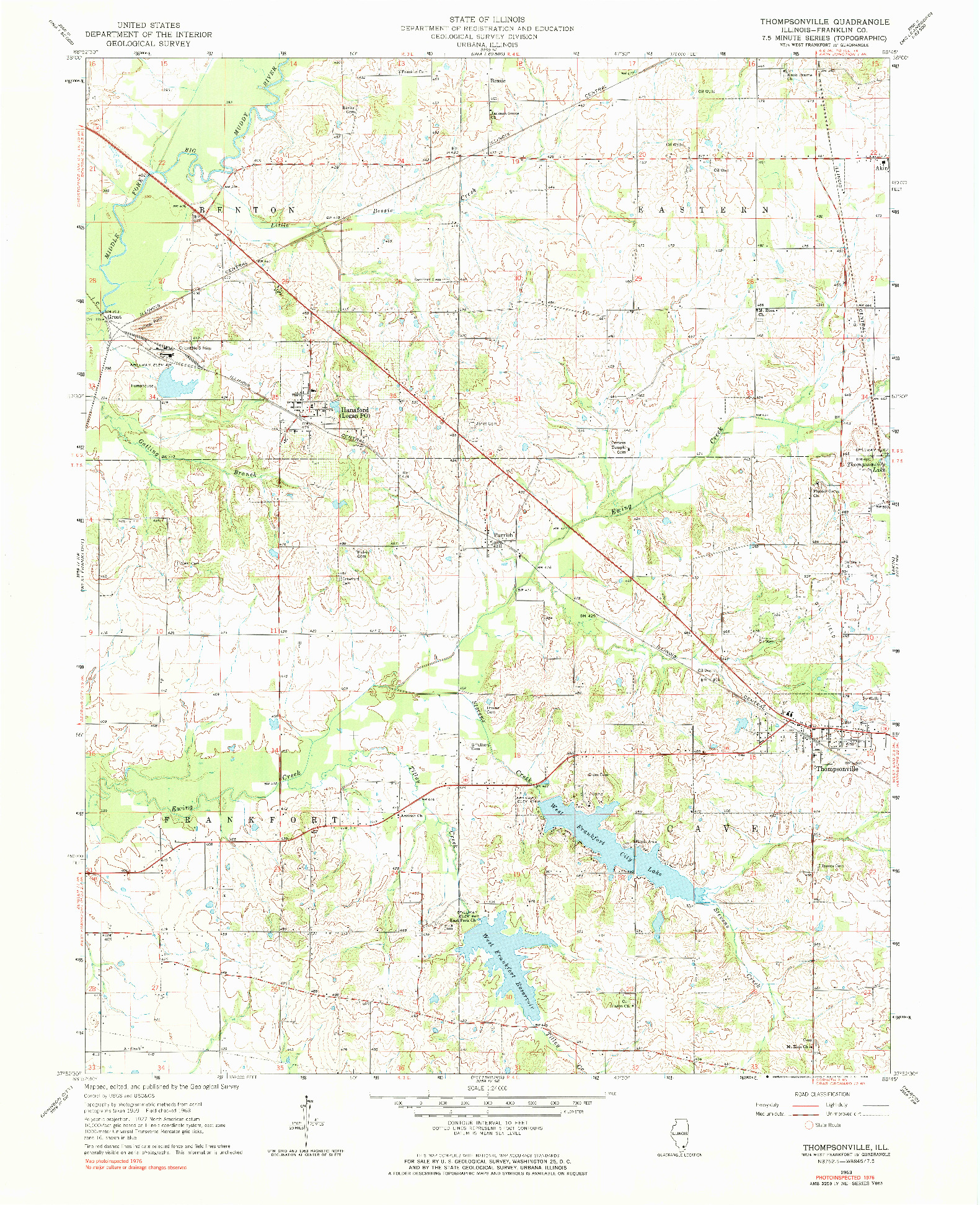 USGS 1:24000-SCALE QUADRANGLE FOR THOMPSONVILLE, IL 1963