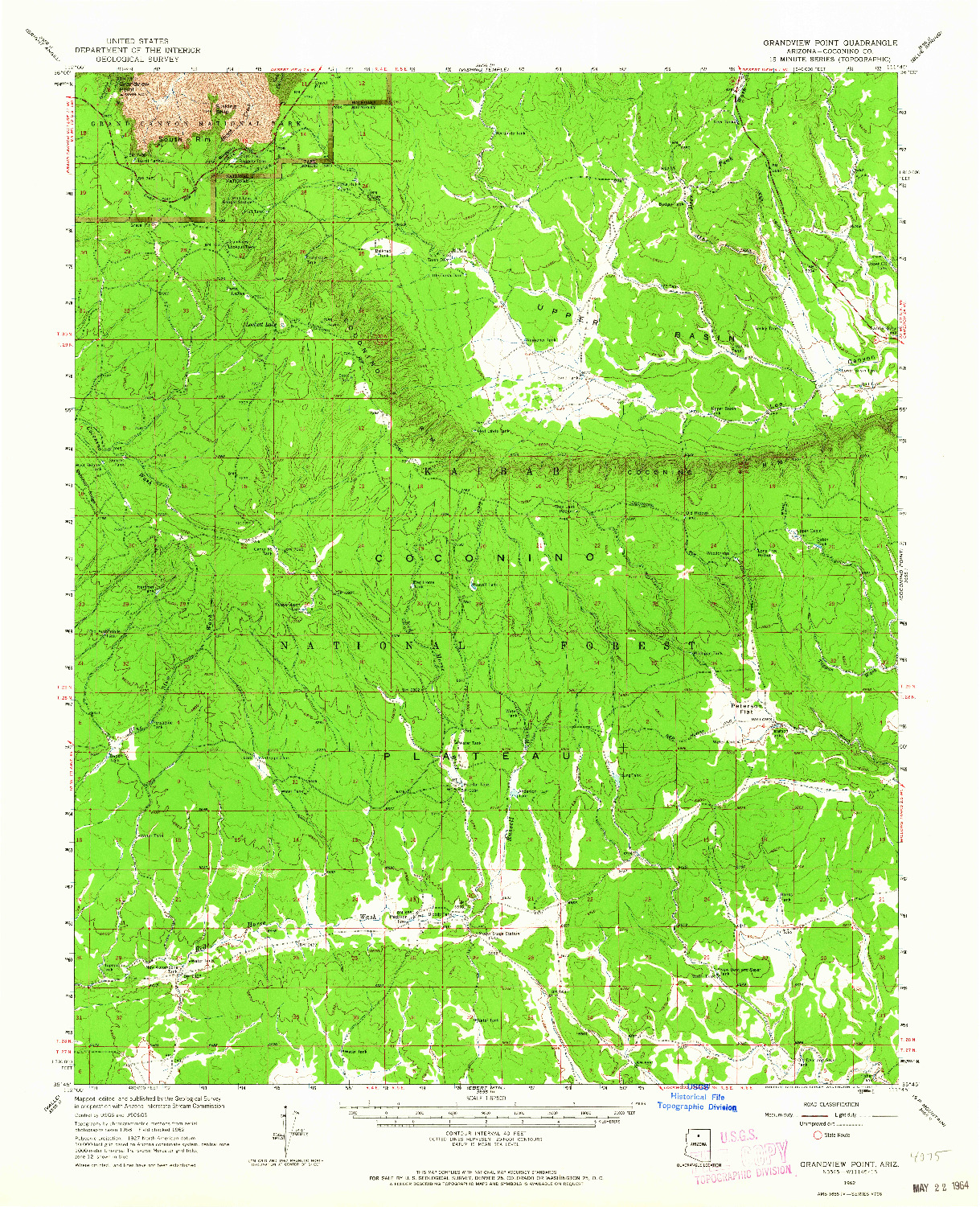 USGS 1:62500-SCALE QUADRANGLE FOR GRANDVIEW POINT, AZ 1962