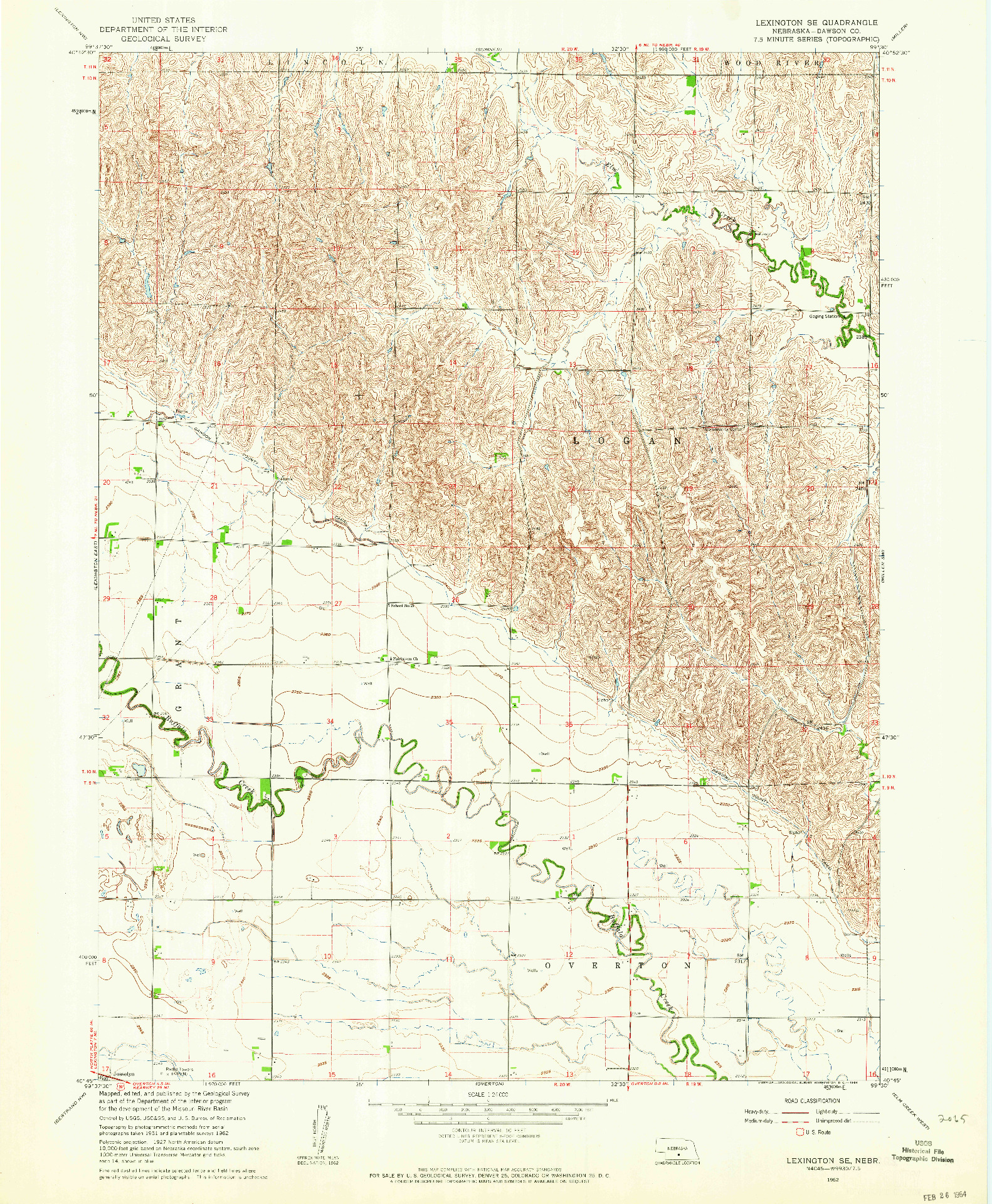 USGS 1:24000-SCALE QUADRANGLE FOR LEXINGTON SE, NE 1962