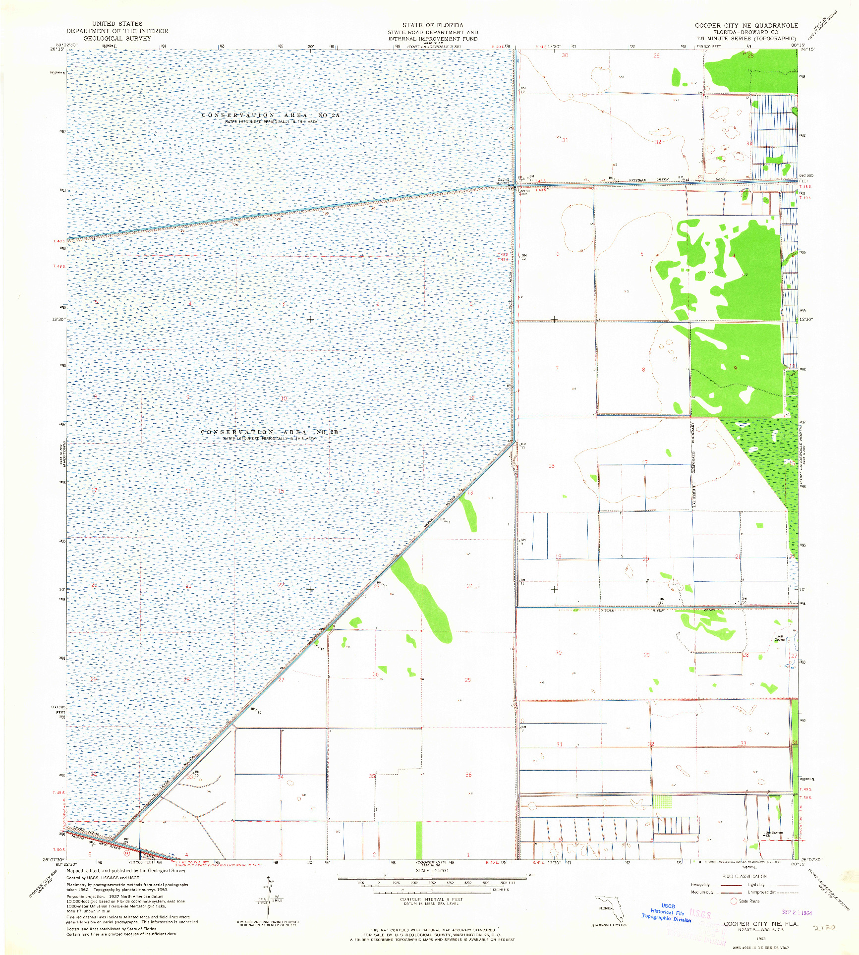 USGS 1:24000-SCALE QUADRANGLE FOR COOPER CITY NE, FL 1963