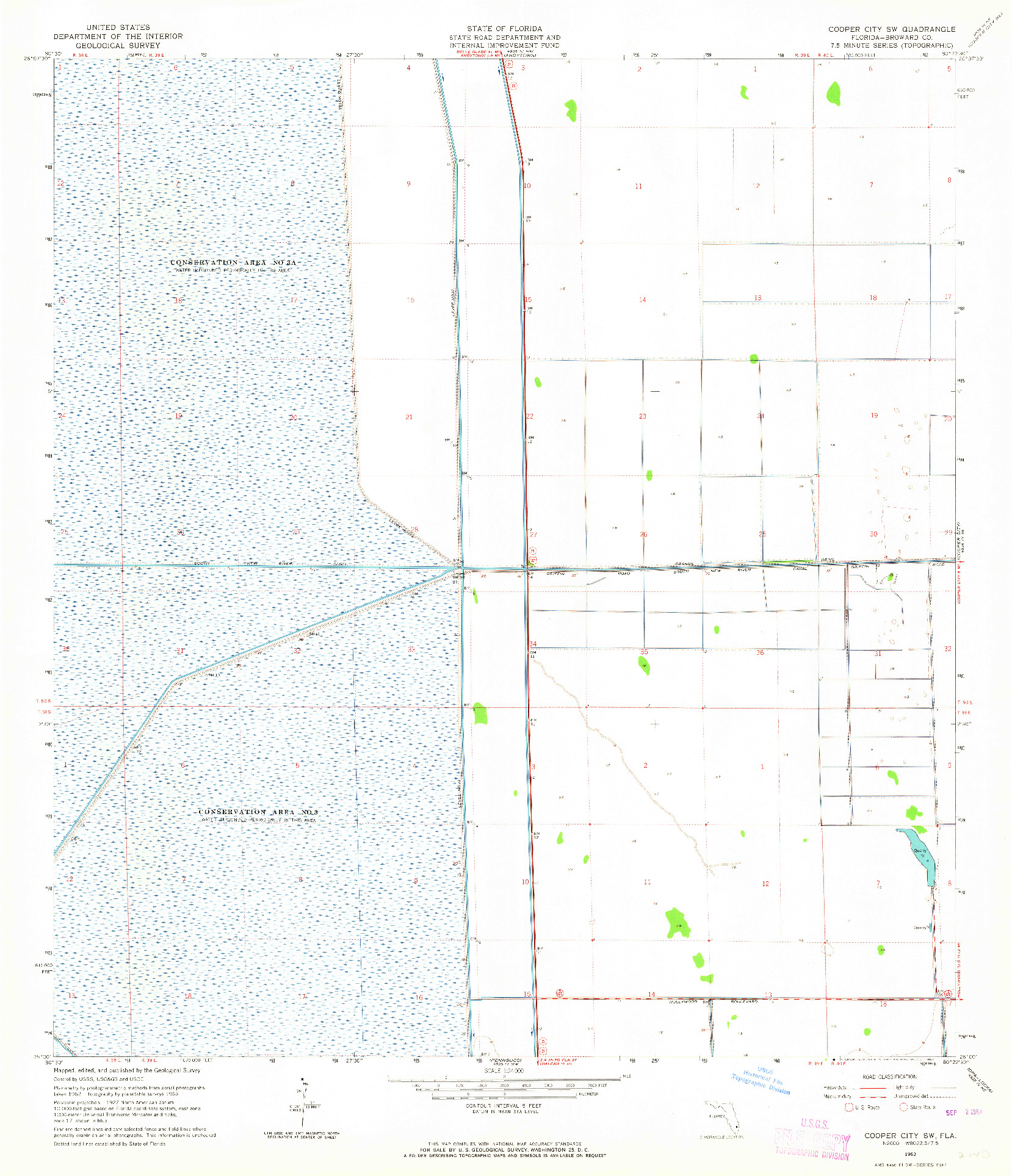 USGS 1:24000-SCALE QUADRANGLE FOR COOPER CITY SW, FL 1963