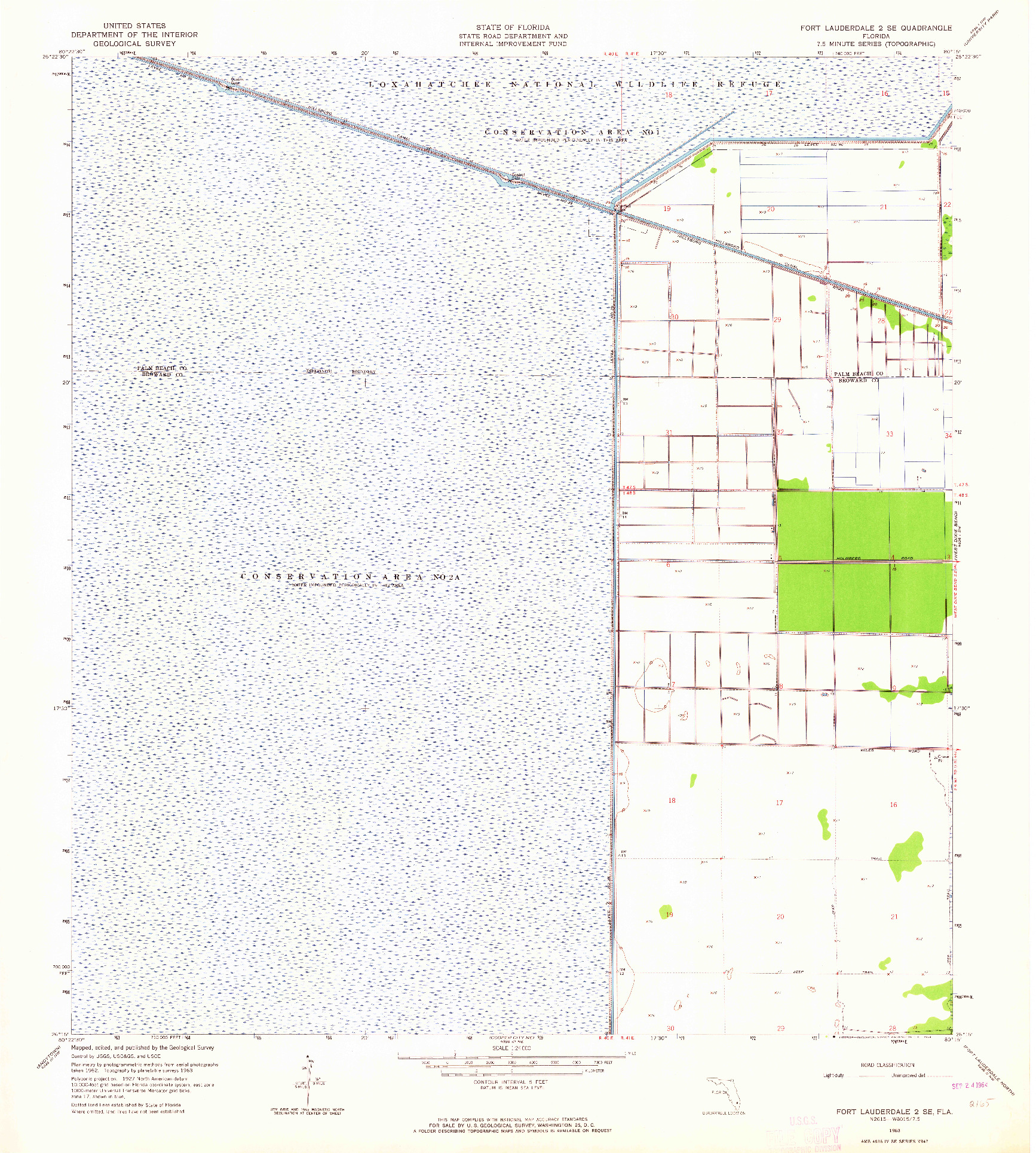 USGS 1:24000-SCALE QUADRANGLE FOR FORT LAUDERDALE 2 SE, FL 1963