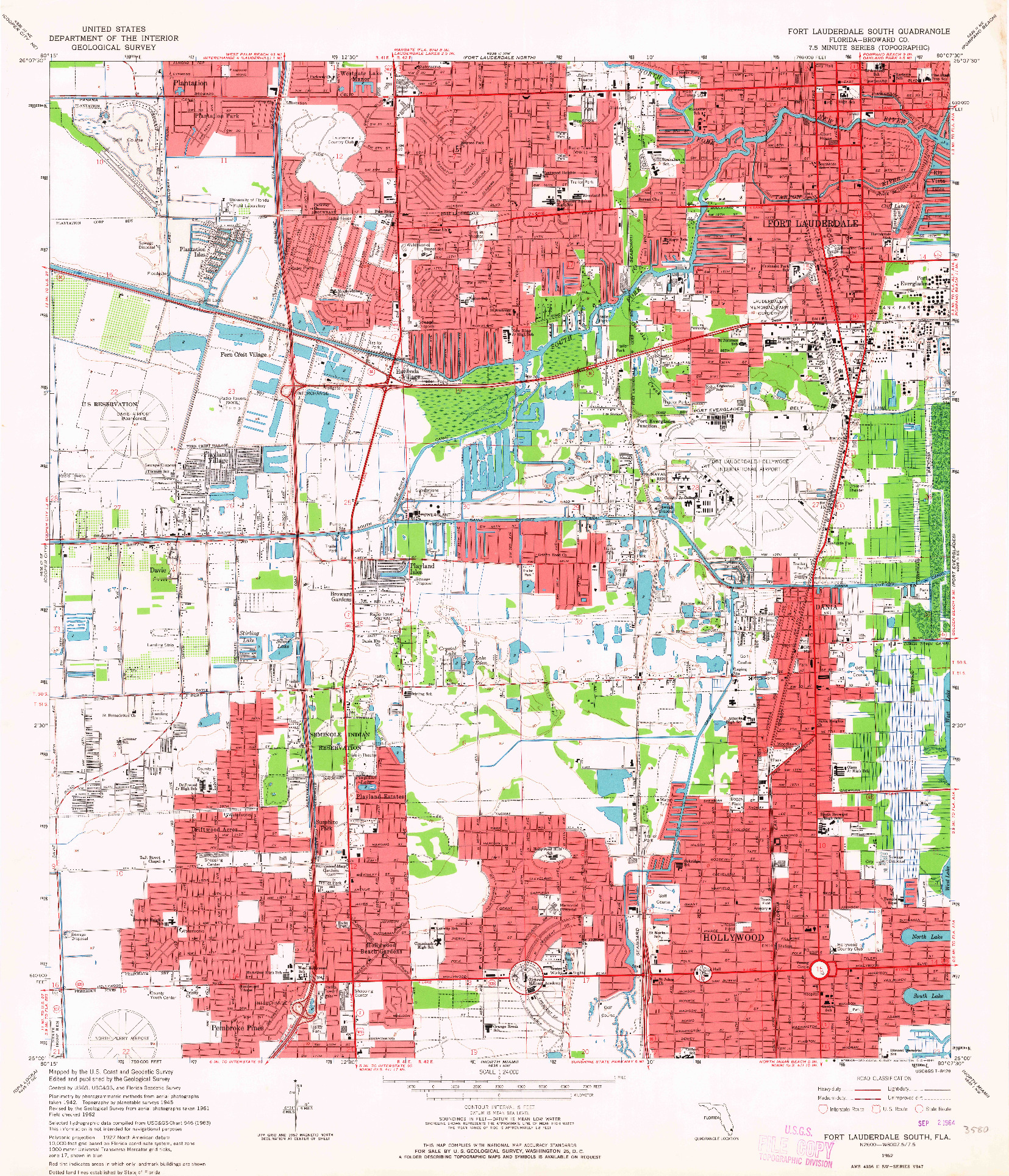 USGS 1:24000-SCALE QUADRANGLE FOR FORT LAUDERDALE SOUTH, FL 1962