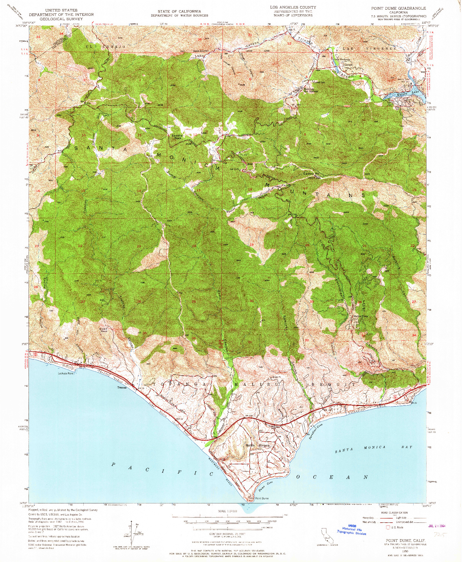 USGS 1:24000-SCALE QUADRANGLE FOR POINT DUME, CA 1950