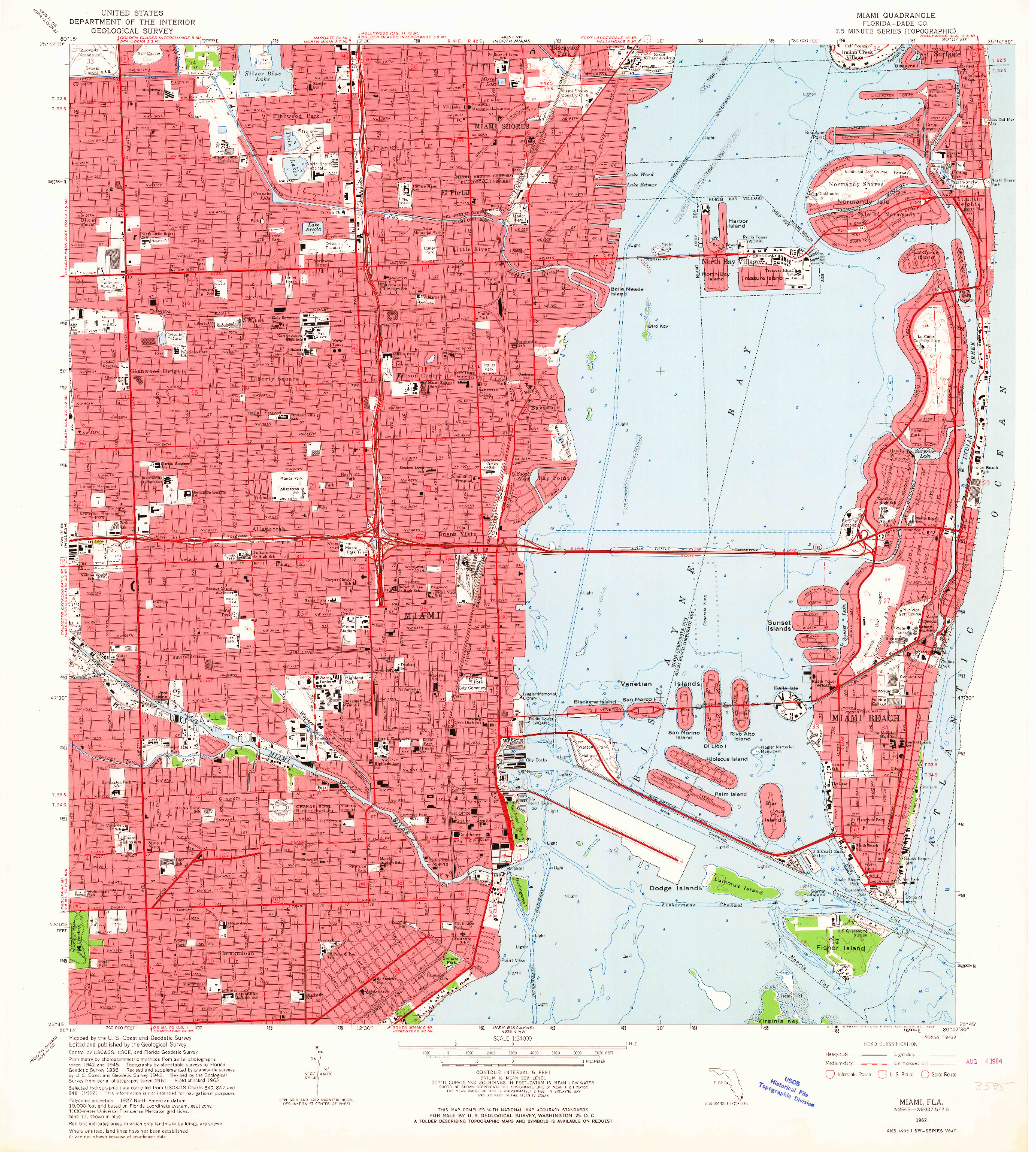 USGS 1:24000-SCALE QUADRANGLE FOR MIAMI, FL 1962