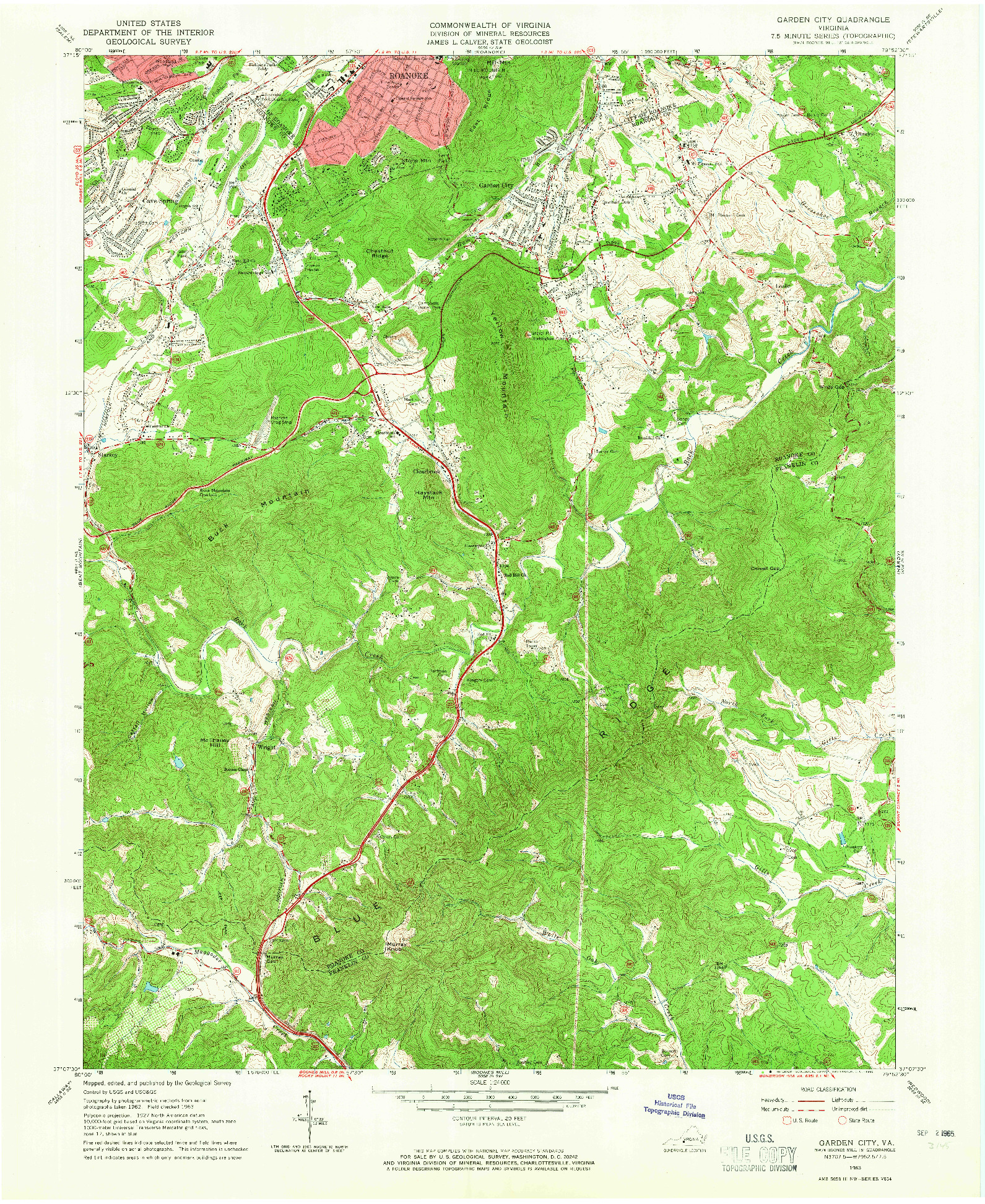 USGS 1:24000-SCALE QUADRANGLE FOR GARDEN CITY, VA 1963