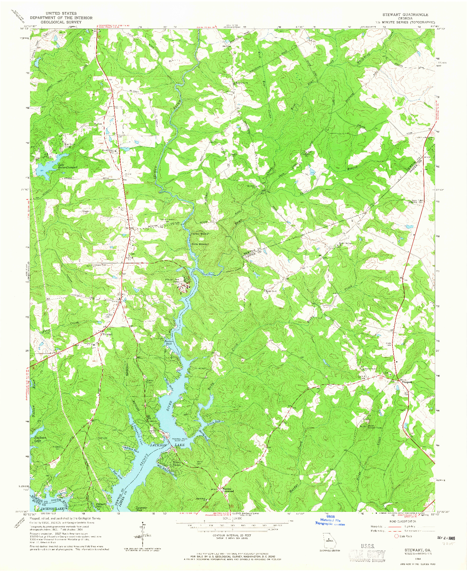 USGS 1:24000-SCALE QUADRANGLE FOR STEWART, GA 1964