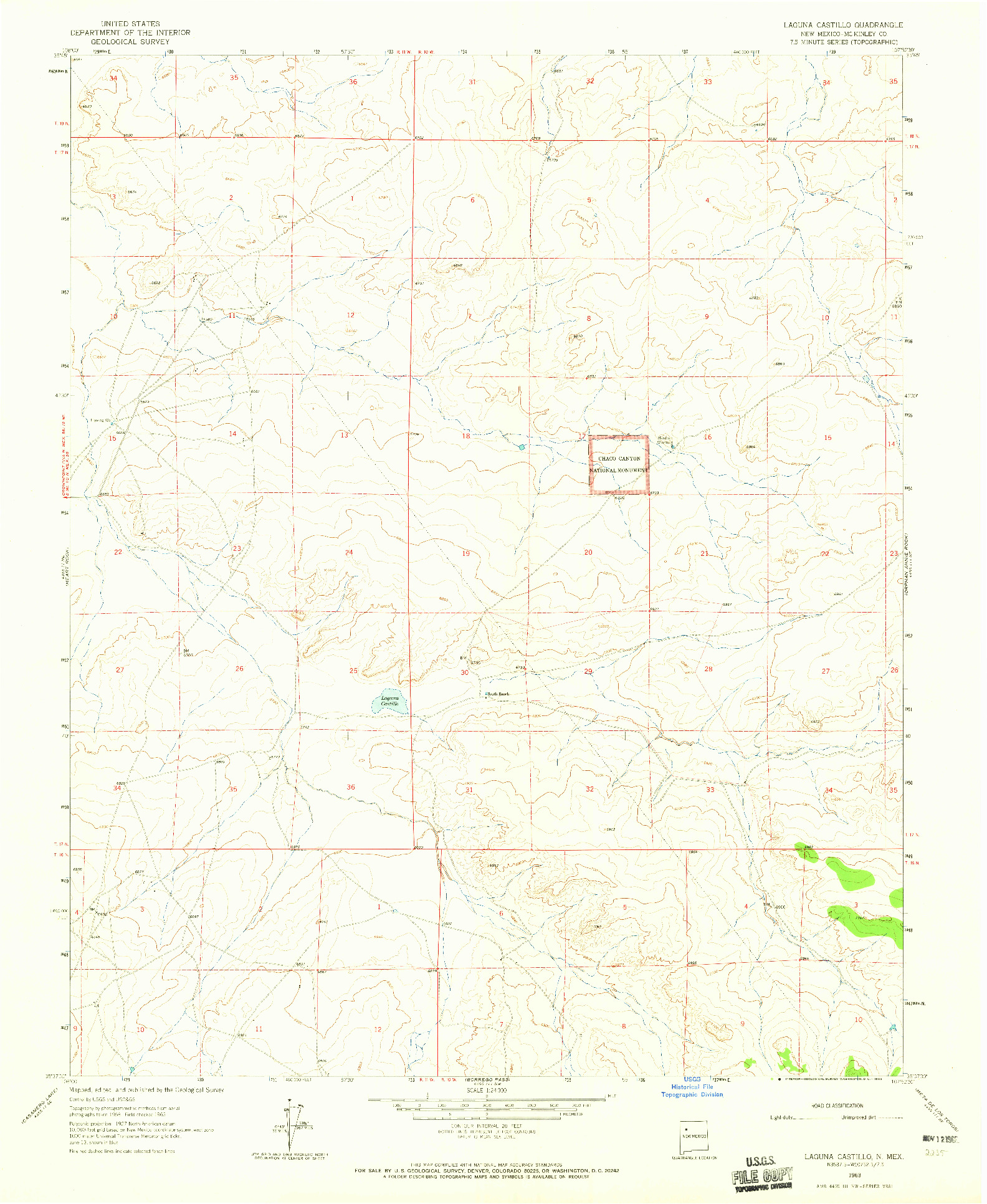 USGS 1:24000-SCALE QUADRANGLE FOR LAGUNA CASTILLO, NM 1963