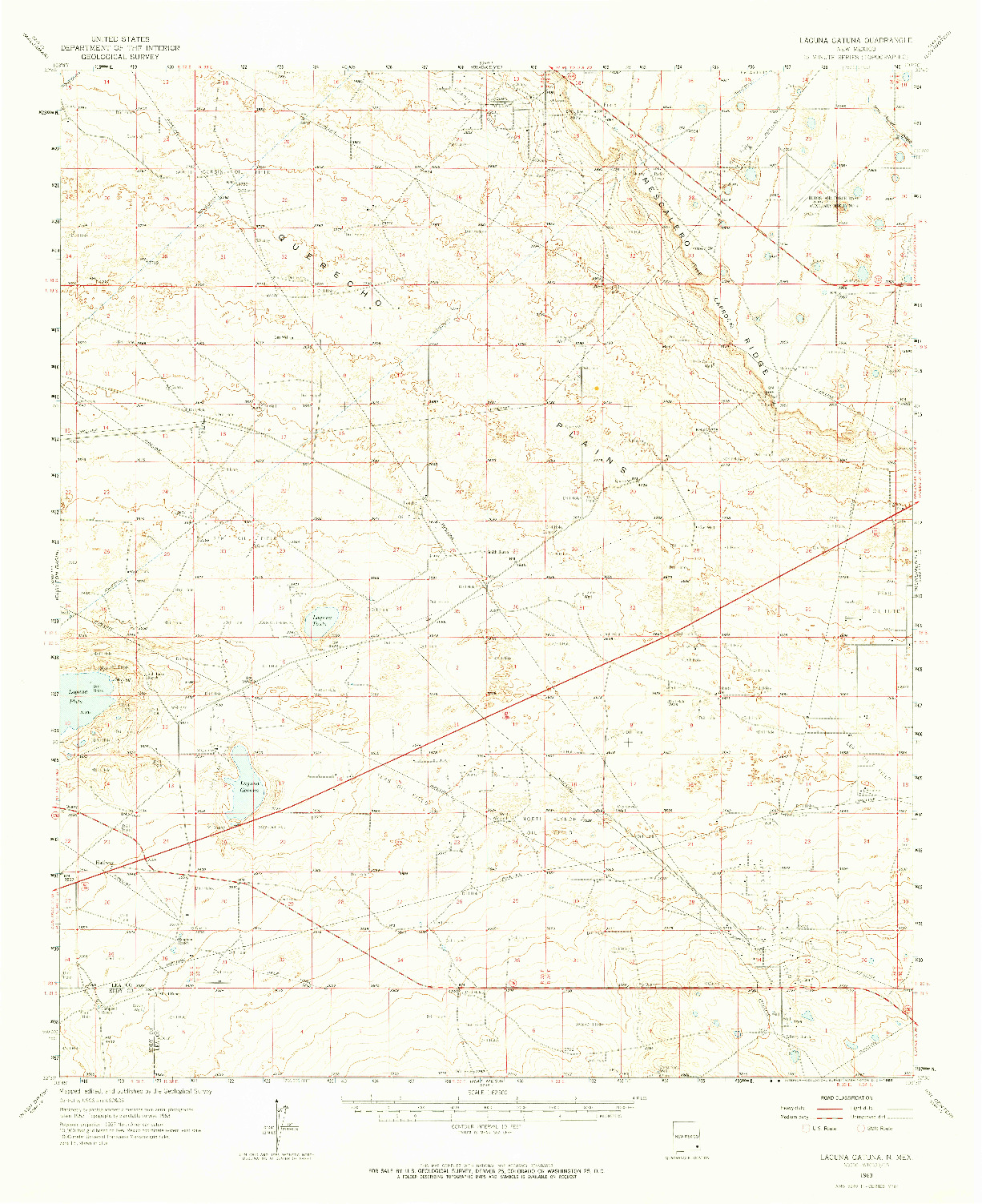 USGS 1:62500-SCALE QUADRANGLE FOR LAGUNA GATUNA, NM 1963