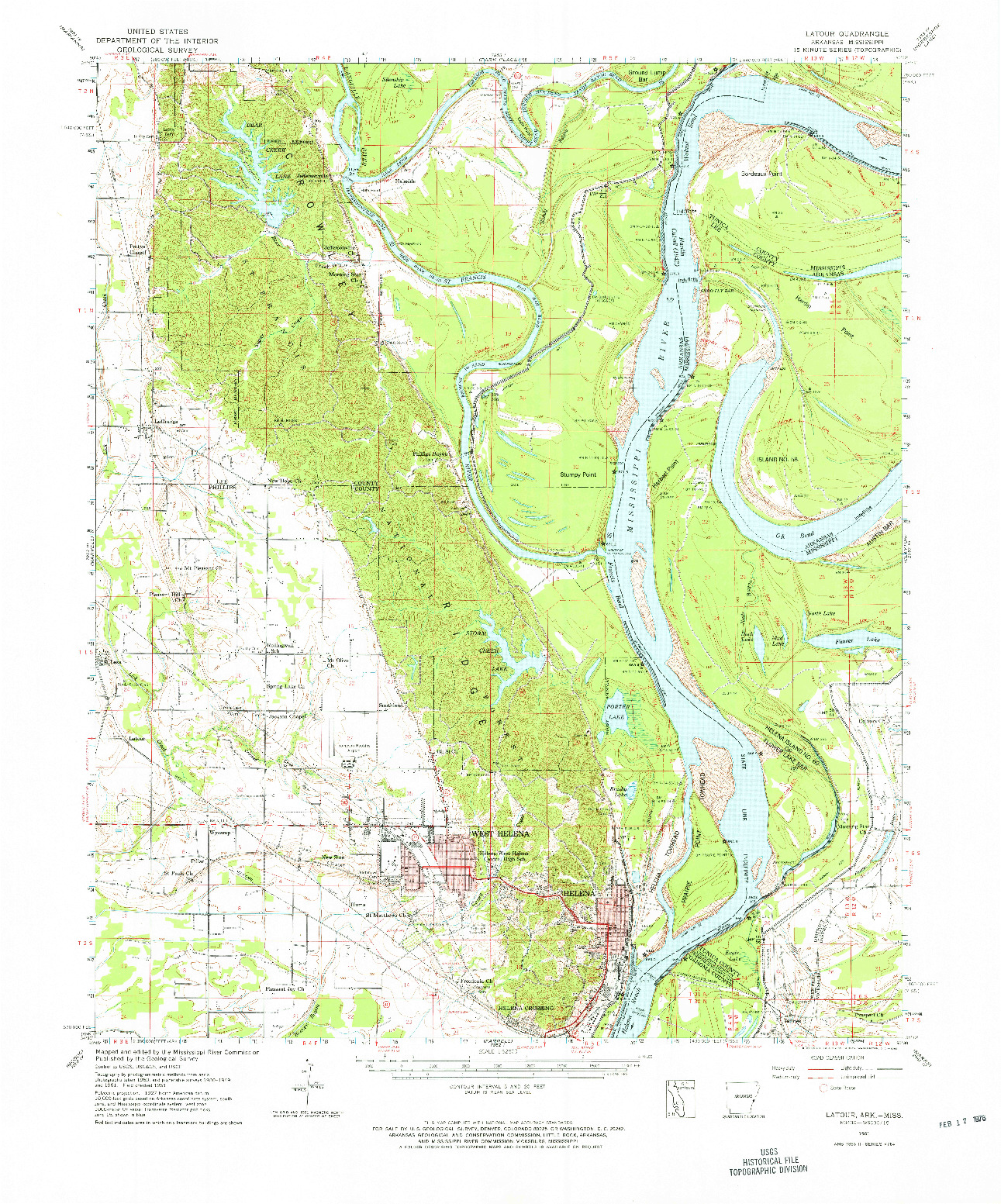 USGS 1:62500-SCALE QUADRANGLE FOR LATOUR, AR 1961