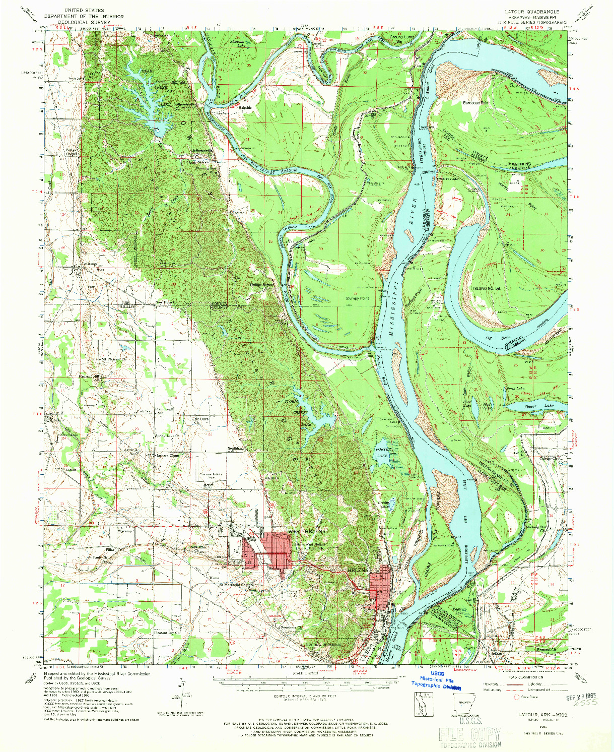 USGS 1:62500-SCALE QUADRANGLE FOR LATOUR, AR 1961