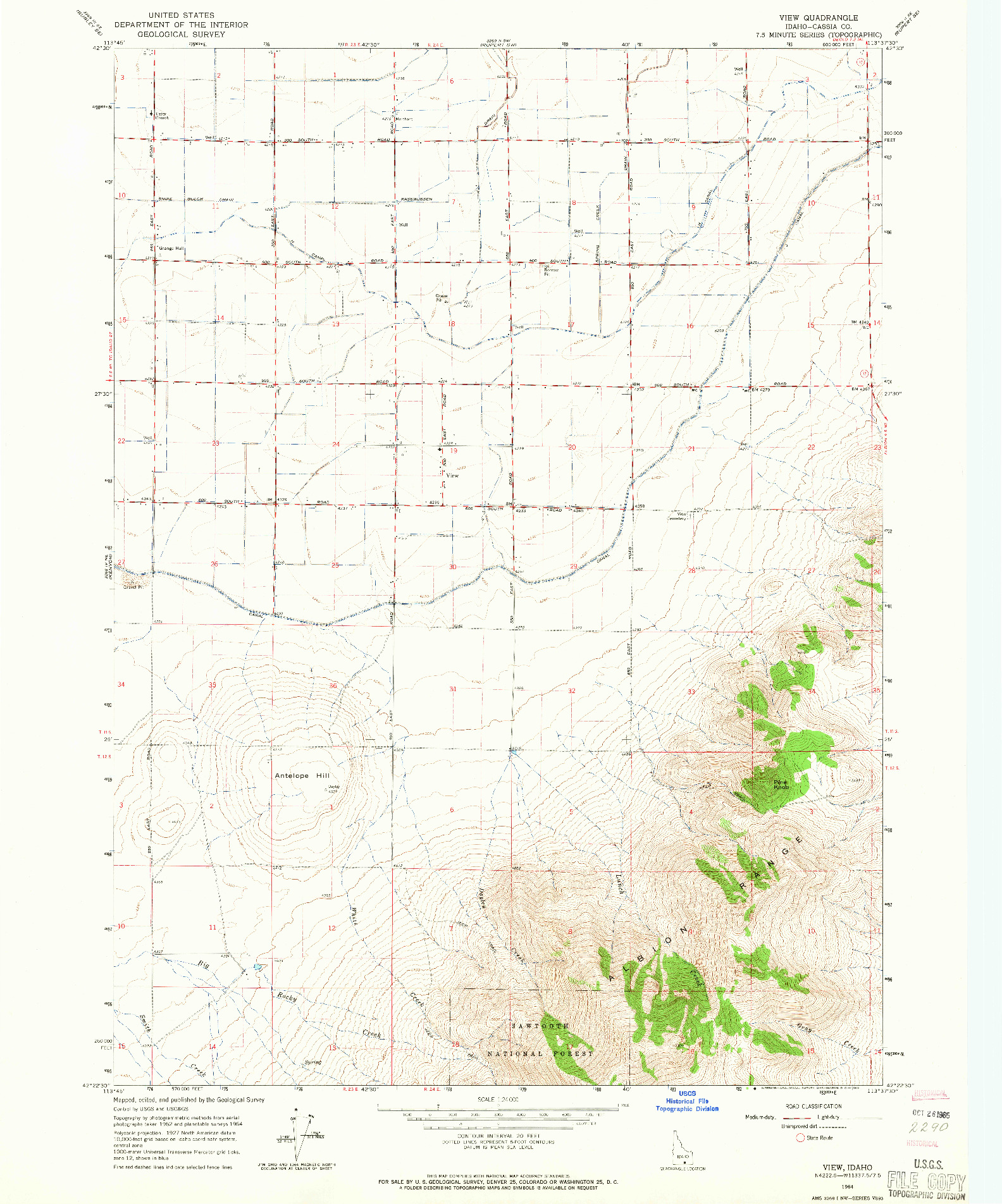 USGS 1:24000-SCALE QUADRANGLE FOR VIEW, ID 1964