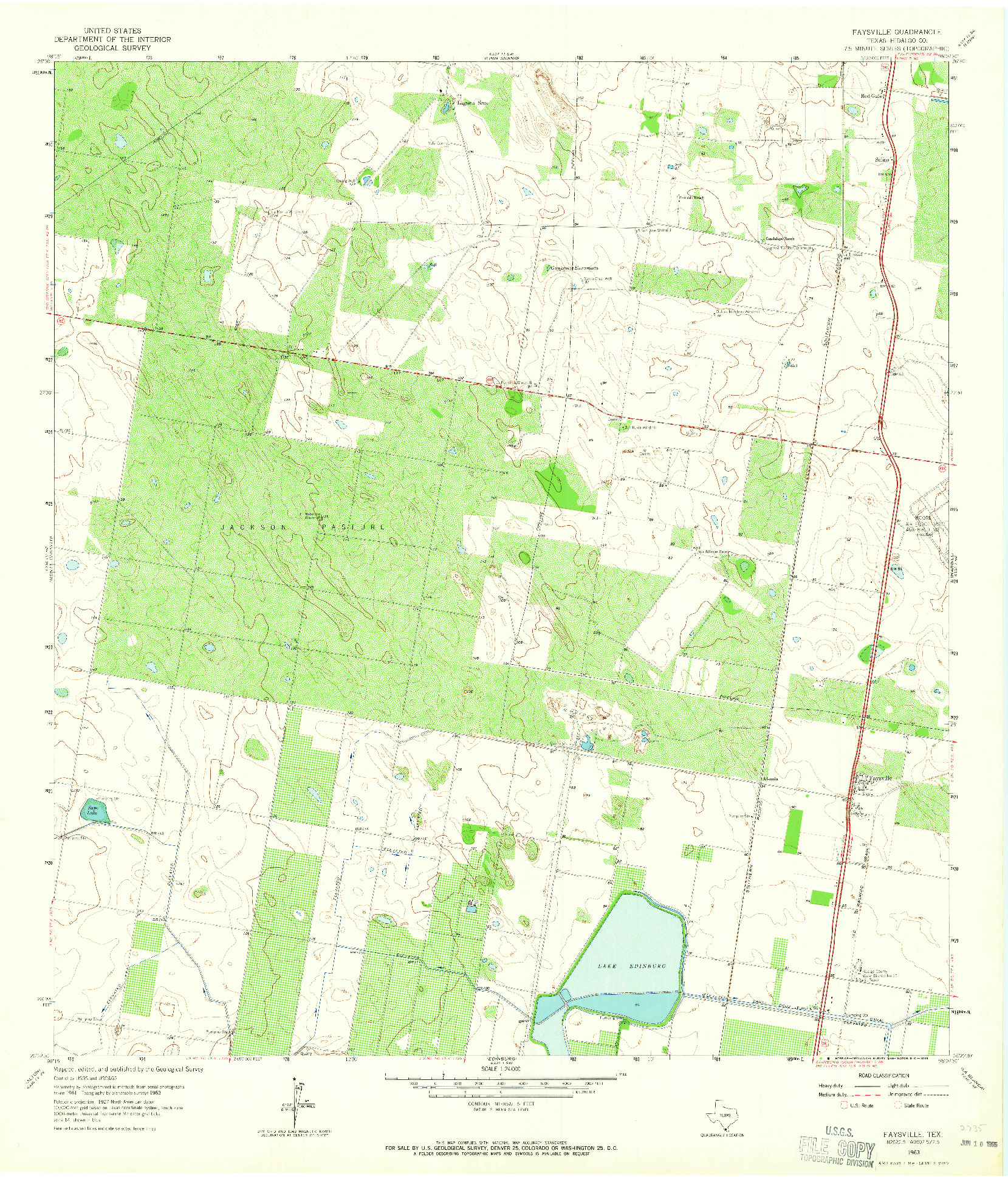 USGS 1:24000-SCALE QUADRANGLE FOR FAYSVILLLE, TX 1963