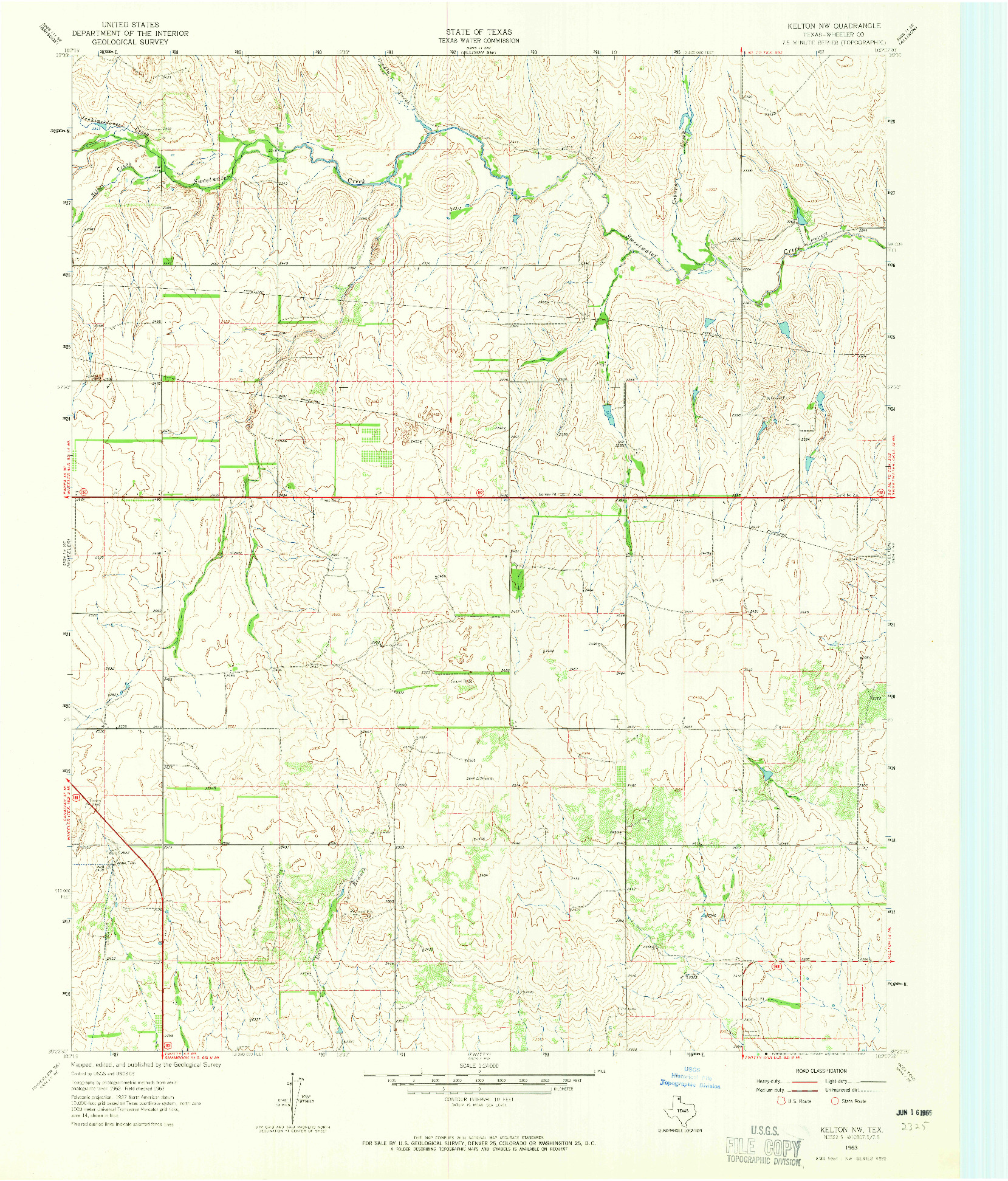 USGS 1:24000-SCALE QUADRANGLE FOR KELTON NW, TX 1963
