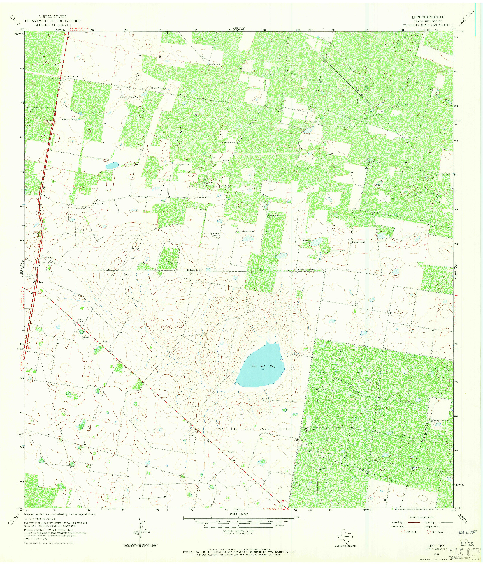 USGS 1:24000-SCALE QUADRANGLE FOR LINN, TX 1963