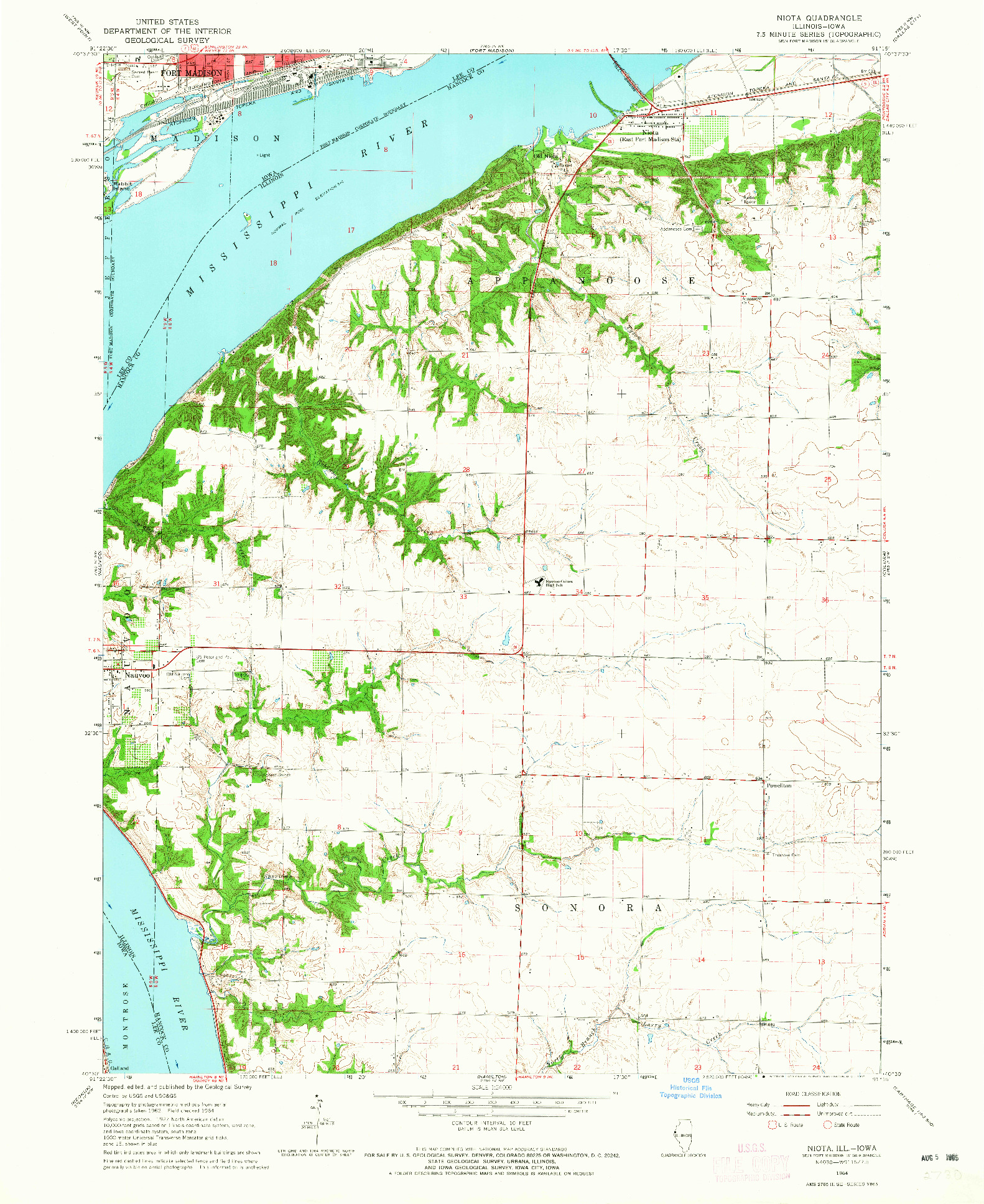 USGS 1:24000-SCALE QUADRANGLE FOR NIOTA, IL 1964