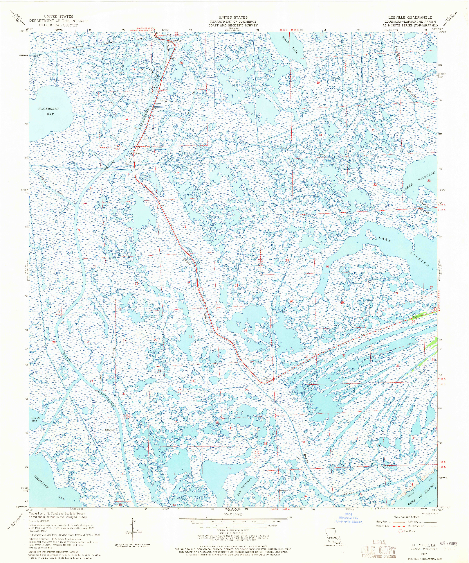 USGS 1:24000-SCALE QUADRANGLE FOR LEESVILLE, LA 1957