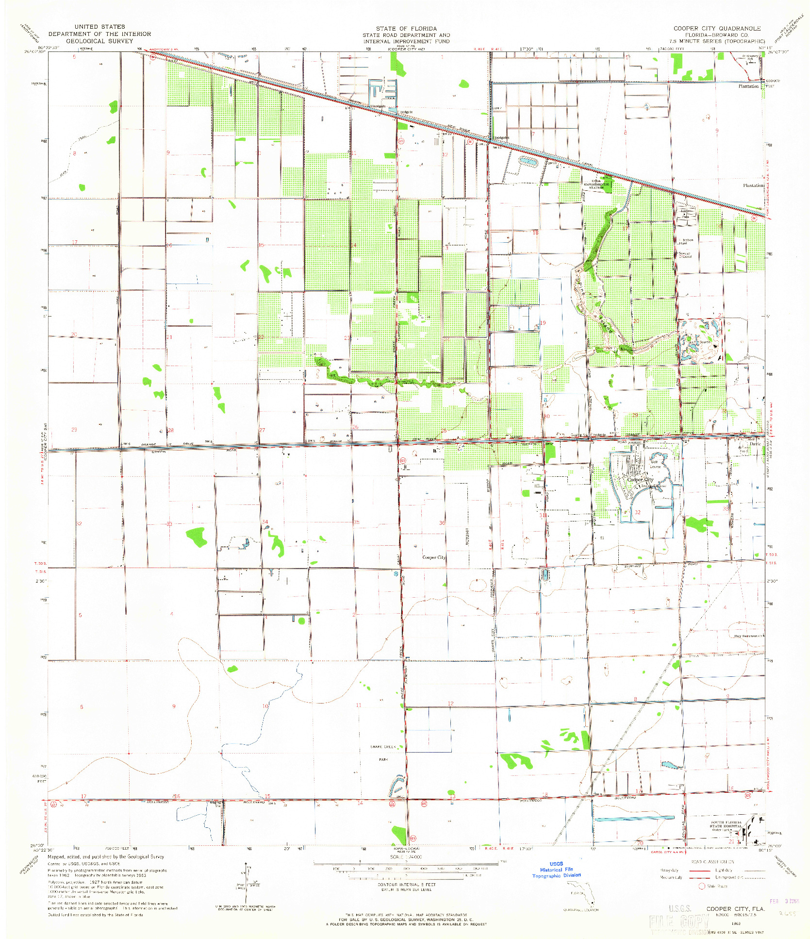 USGS 1:24000-SCALE QUADRANGLE FOR COOPER CITY, FL 1963