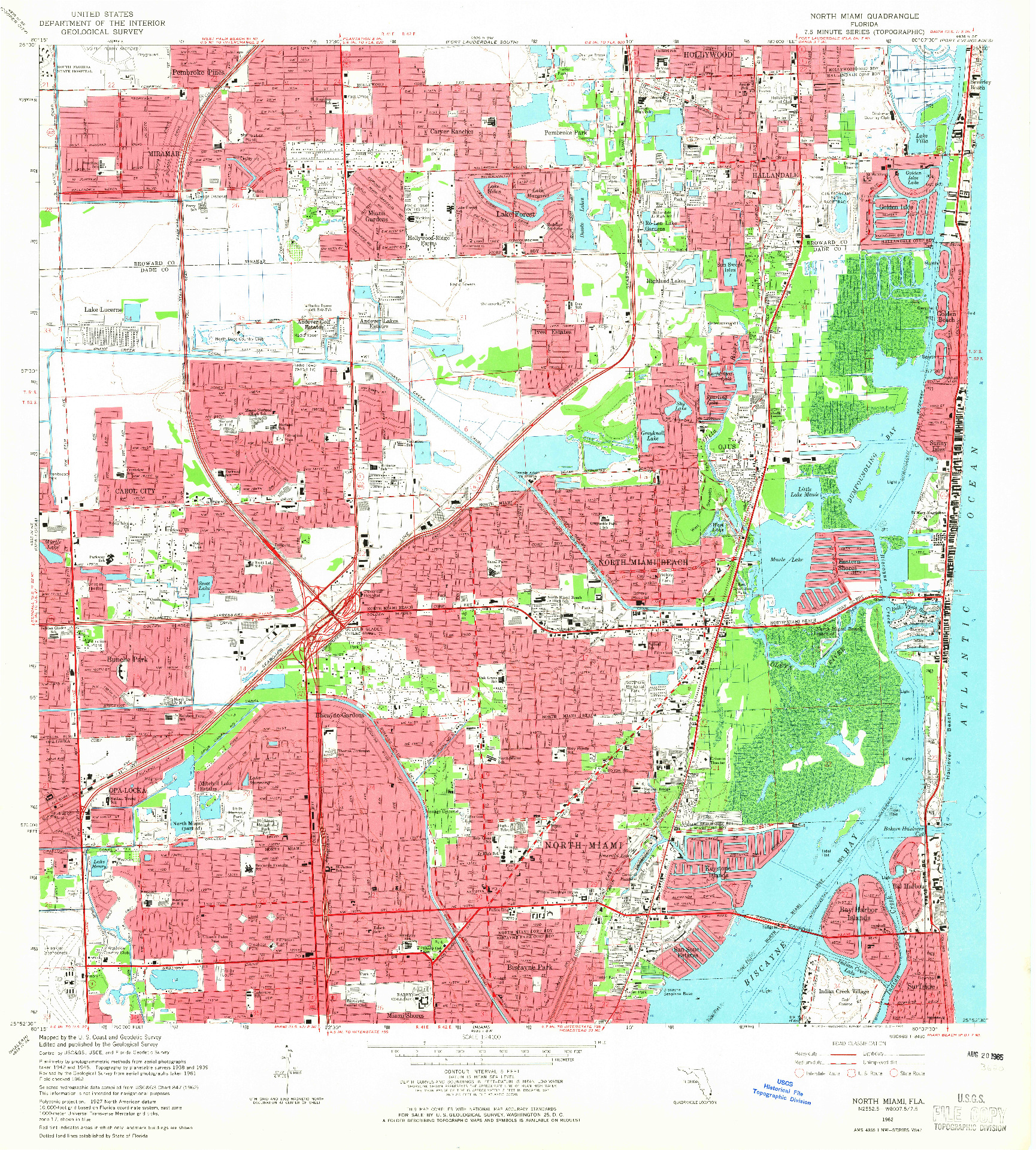 USGS 1:24000-SCALE QUADRANGLE FOR NORTH MIAMI, FL 1962