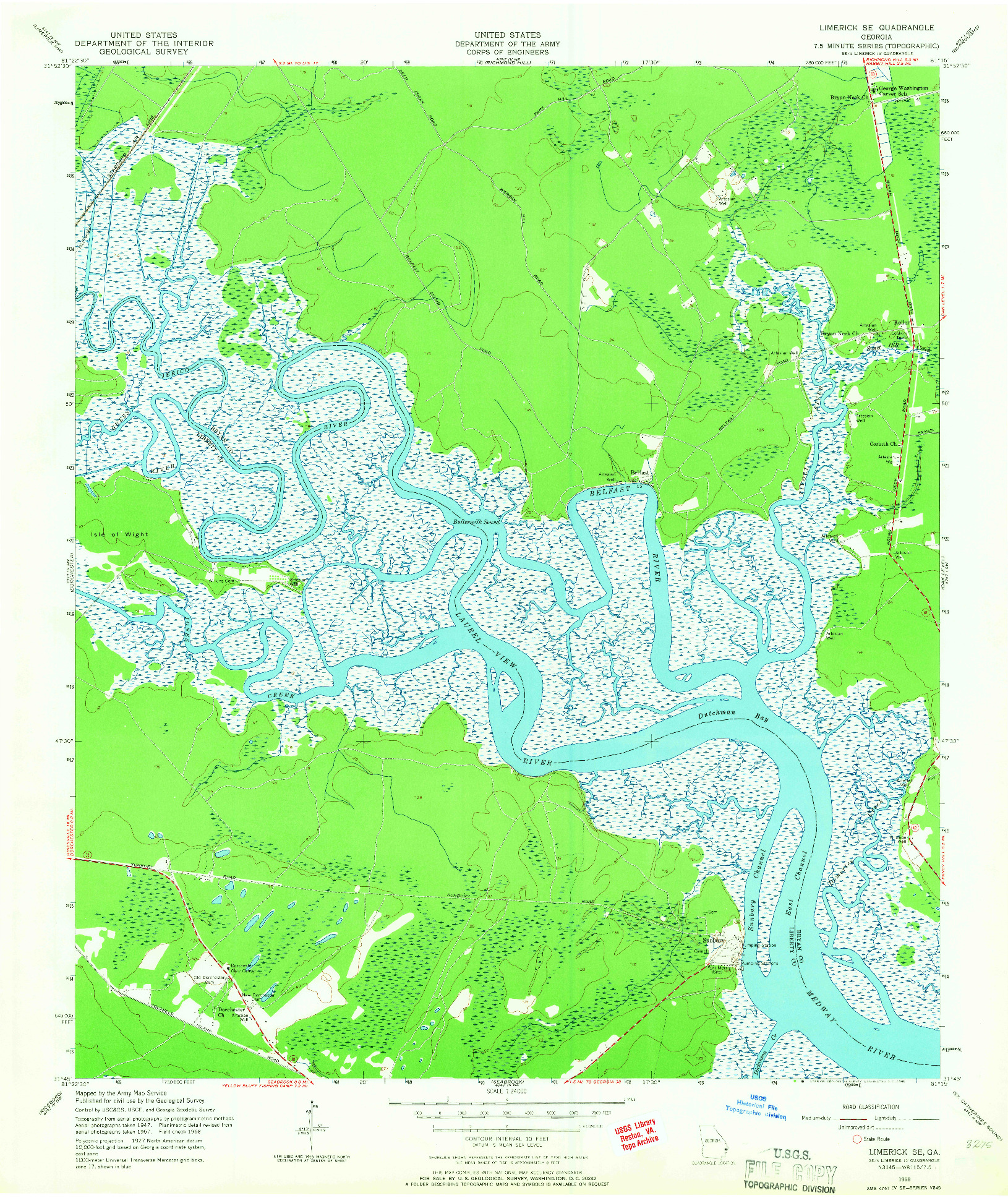 USGS 1:24000-SCALE QUADRANGLE FOR LIMERICK SE, GA 1958