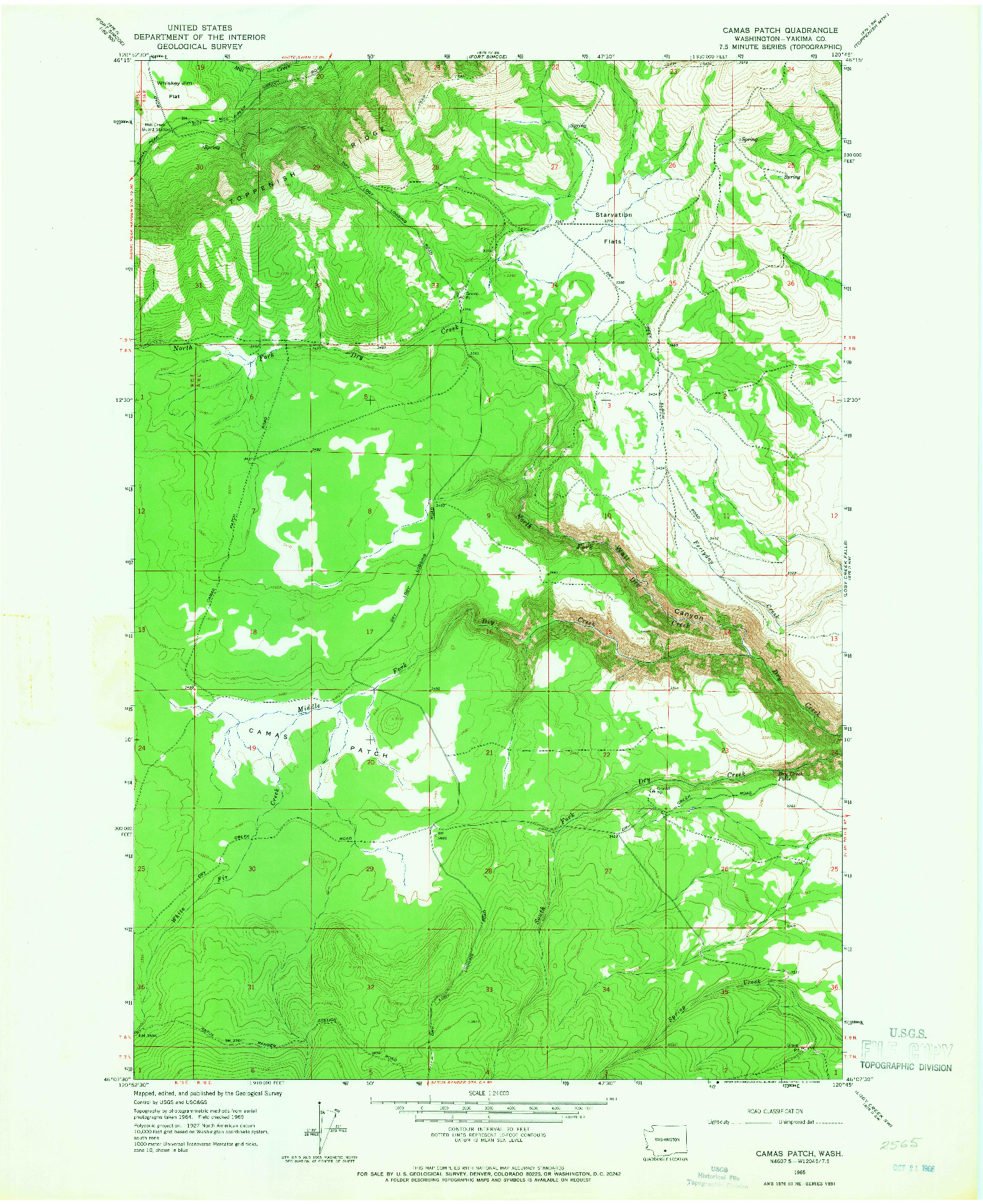 USGS 1:24000-SCALE QUADRANGLE FOR CAMAS PATCH, WA 1965