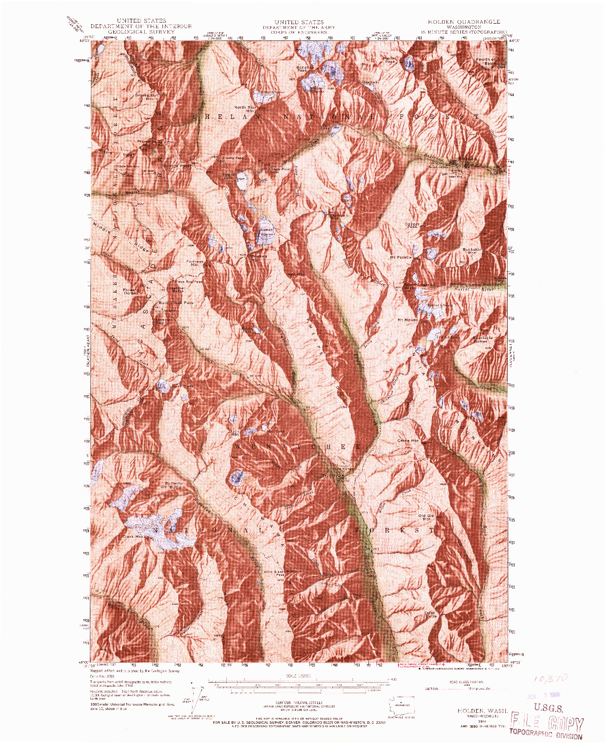 USGS 1:62500-SCALE QUADRANGLE FOR HOLDEN, WA 1944