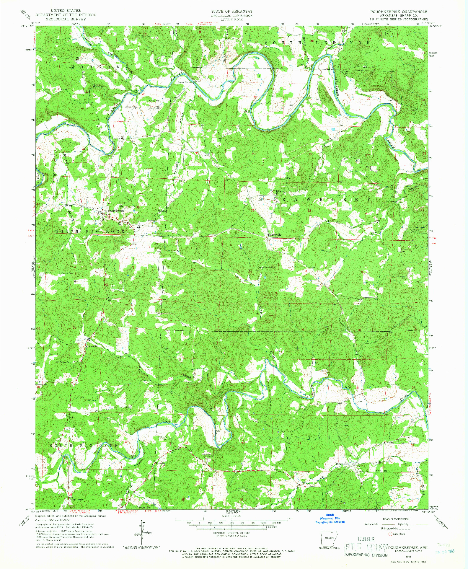 USGS 1:24000-SCALE QUADRANGLE FOR POUGHKEEPSIE, AR 1965