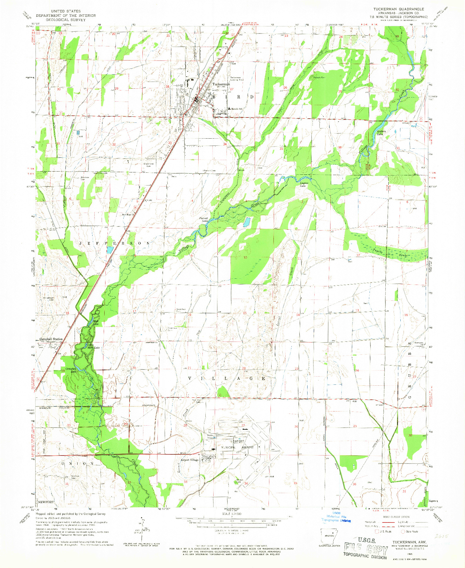 USGS 1:24000-SCALE QUADRANGLE FOR TUCKERMAN, AR 1965