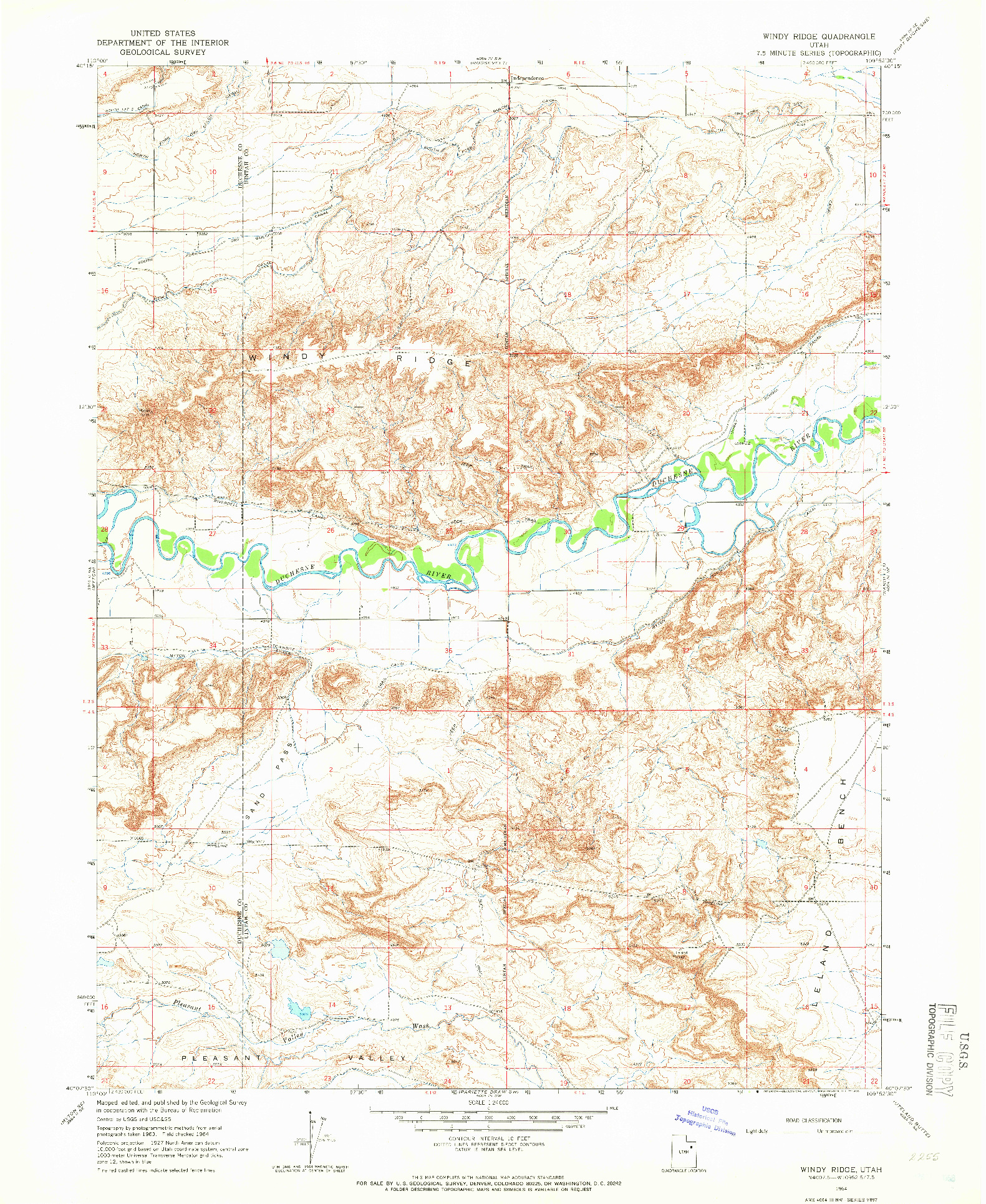 USGS 1:24000-SCALE QUADRANGLE FOR WINDY RIDGE, UT 1964