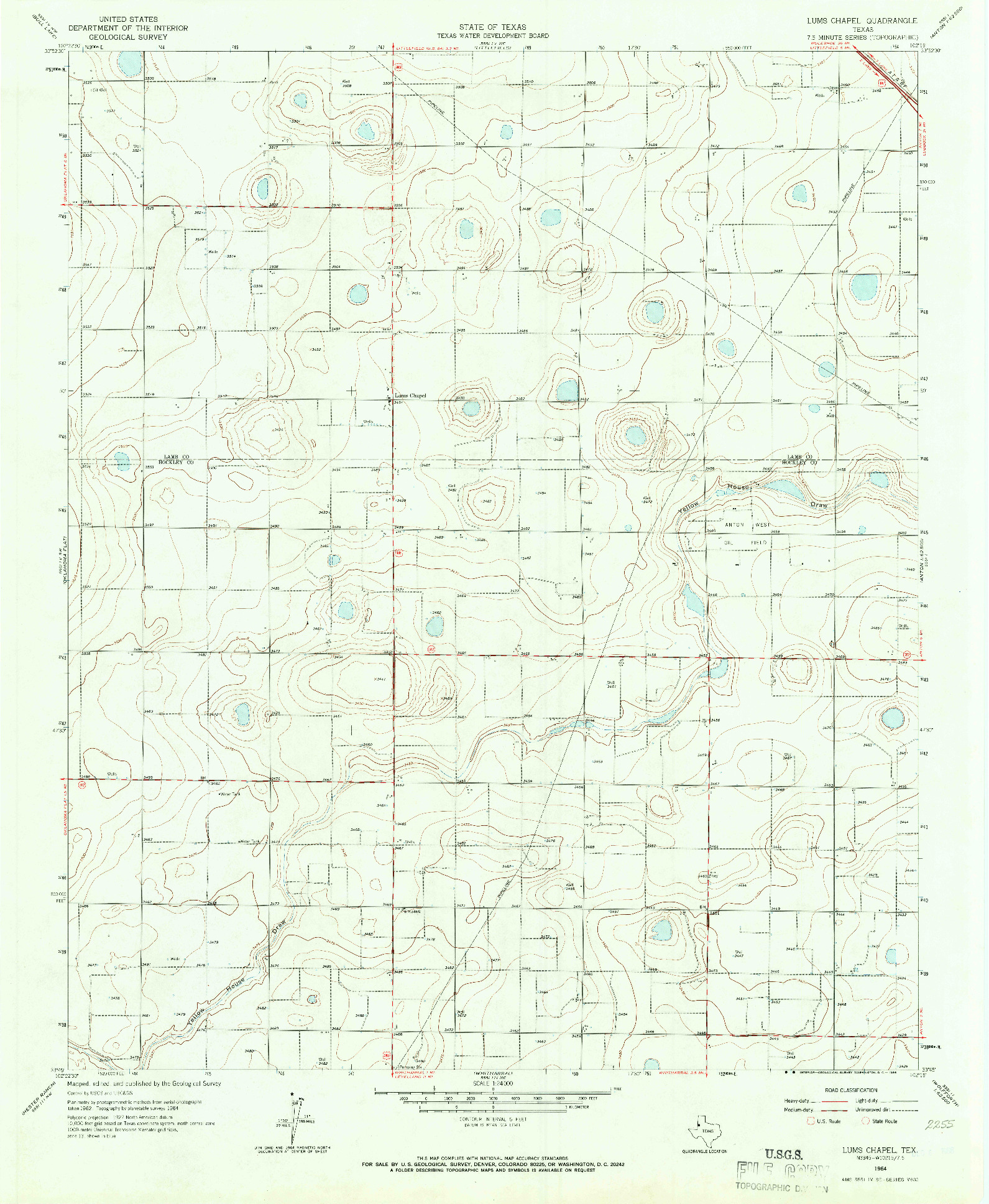 USGS 1:24000-SCALE QUADRANGLE FOR LUMS CHAPEL, TX 1964