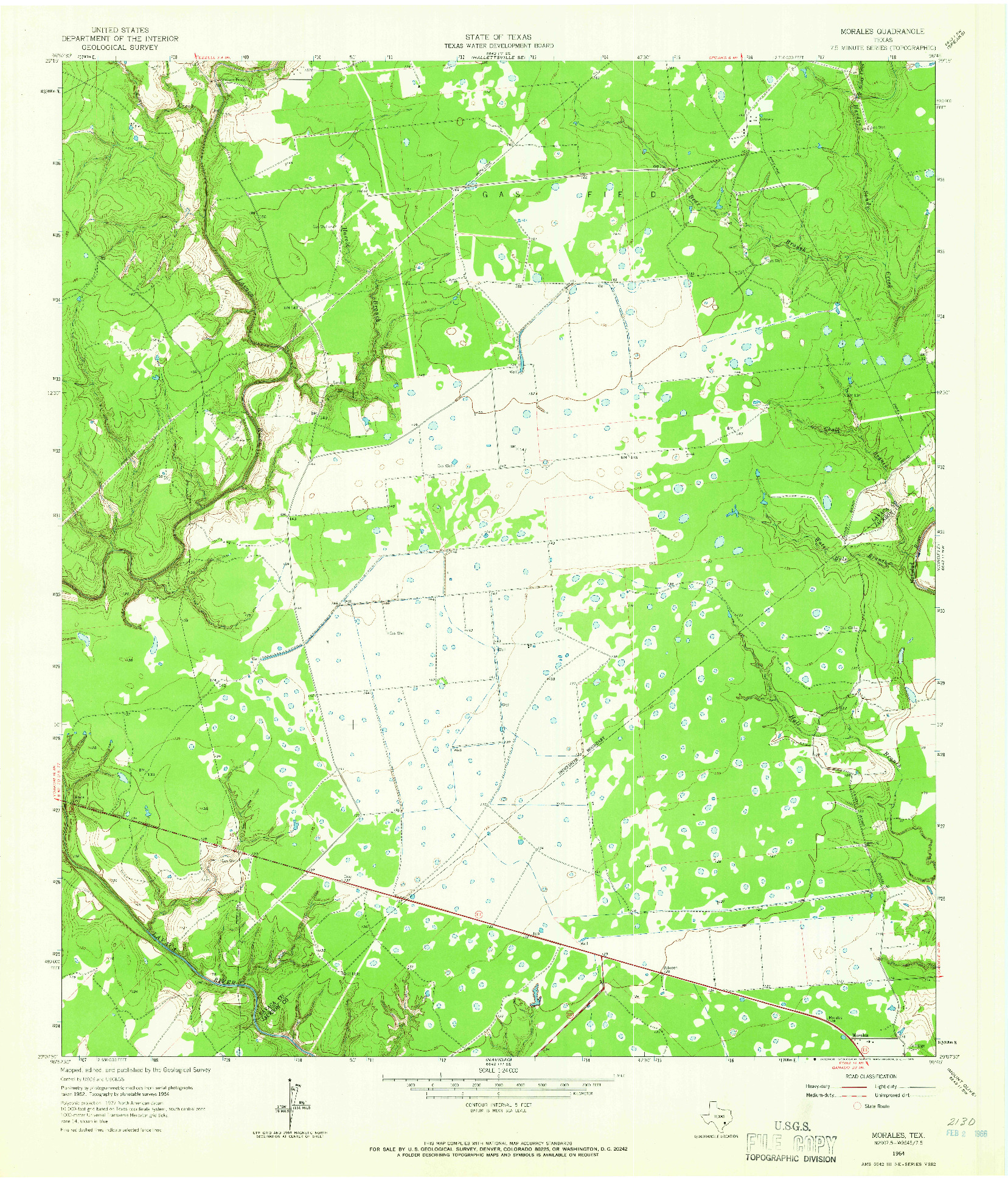 USGS 1:24000-SCALE QUADRANGLE FOR MORALES, TX 1964