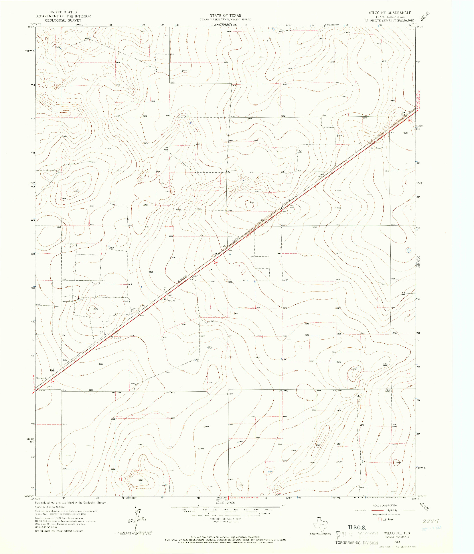 USGS 1:24000-SCALE QUADRANGLE FOR WILCO NE, TX 1965