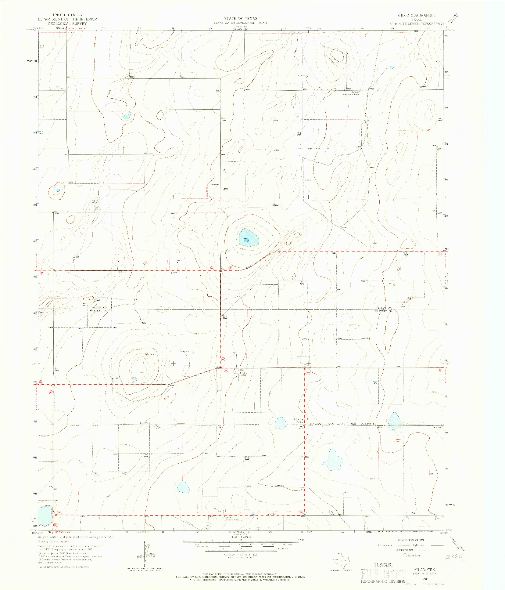 USGS 1:24000-SCALE QUADRANGLE FOR WILCO, TX 1965