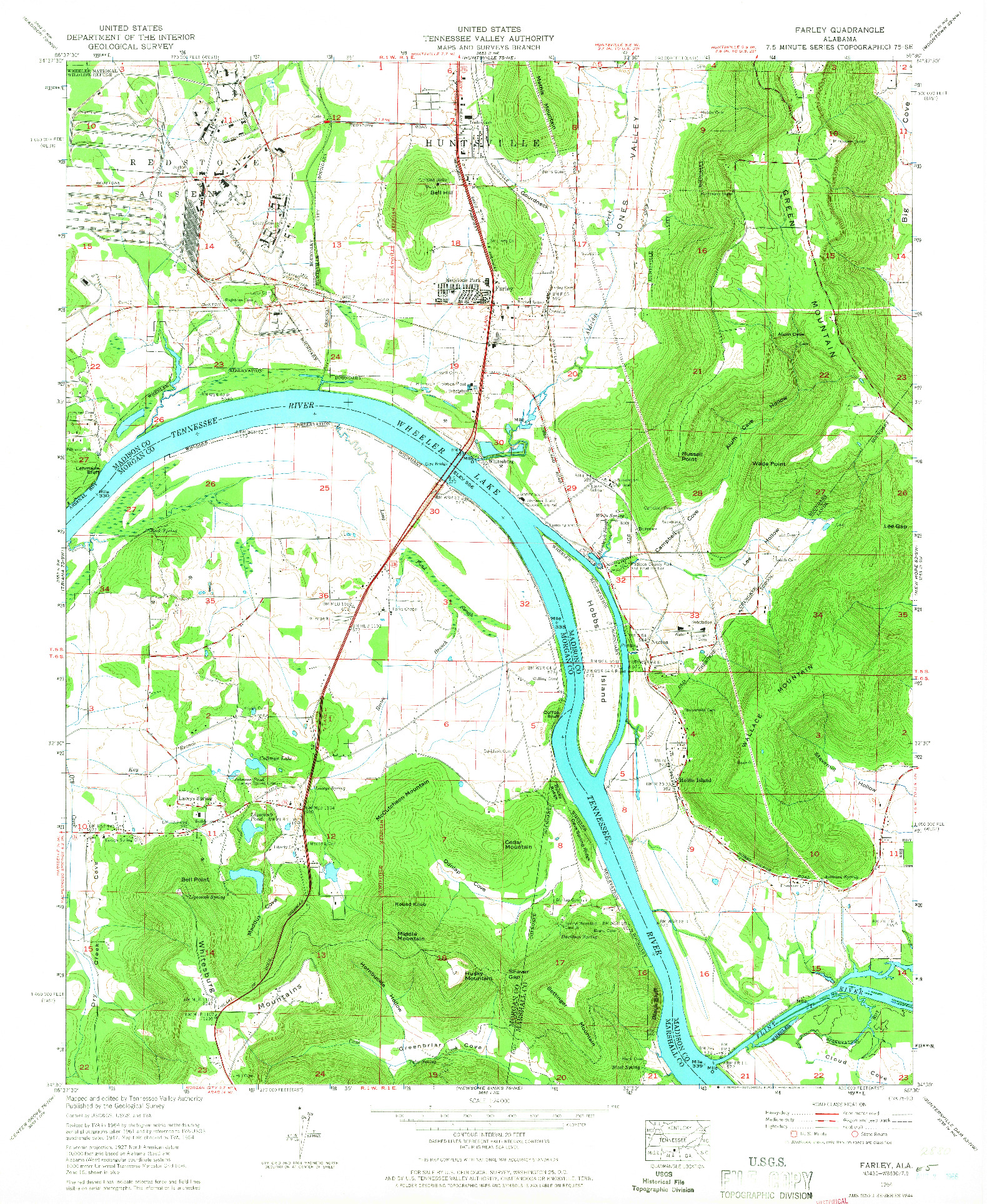USGS 1:24000-SCALE QUADRANGLE FOR FARLEY, AL 1964